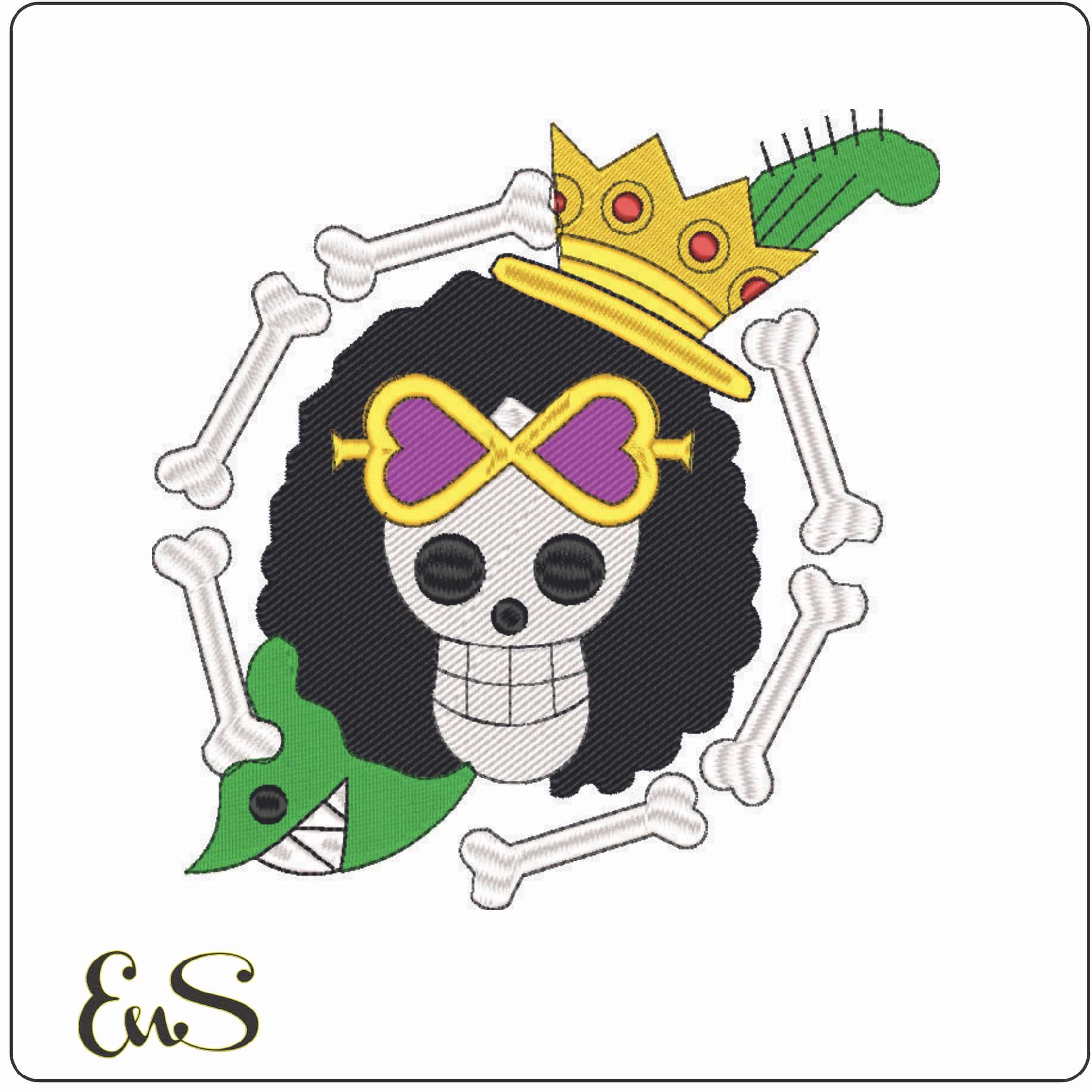 One Piece Day of the Dead-Elegant embroidery design file - instant download