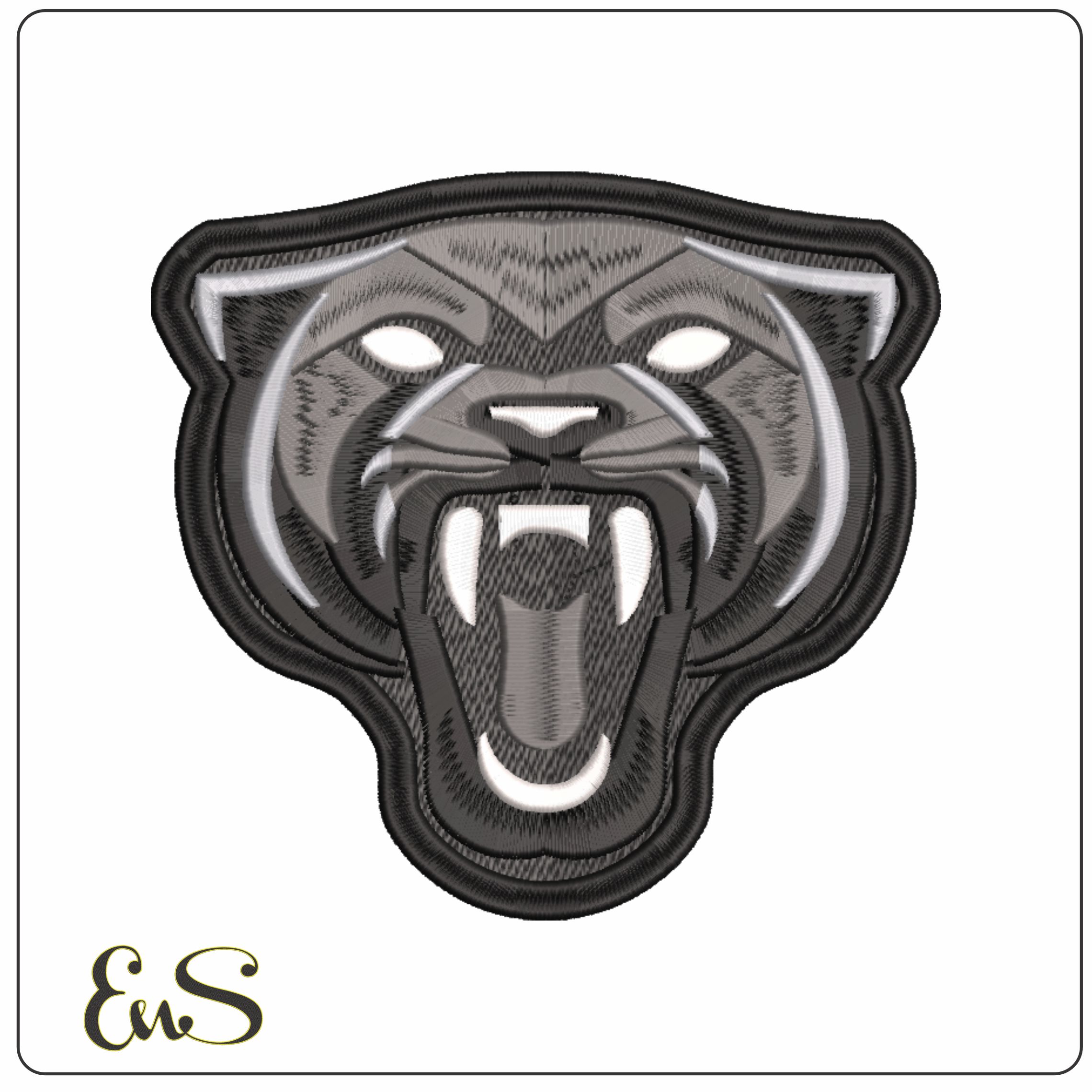 Panther Boy Roaring-Elegant embroidery design file - instant download