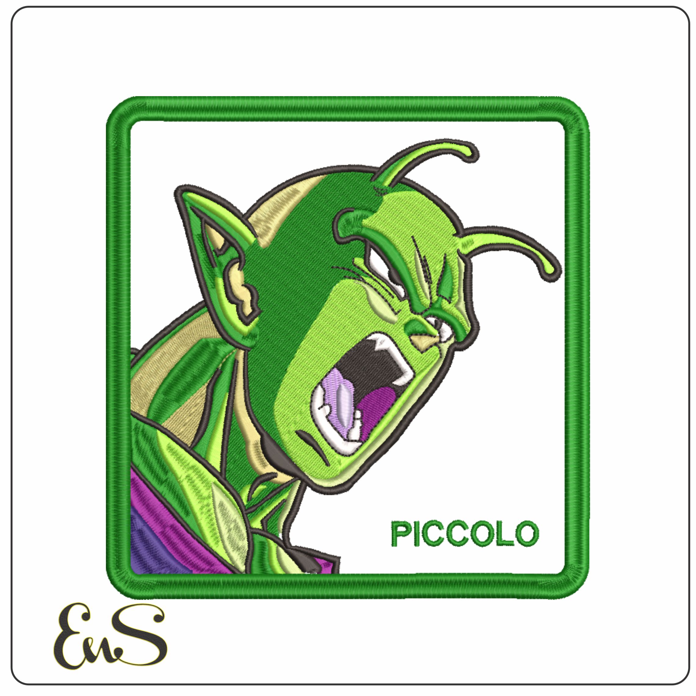 Piccolo Head roaring in Frame - Anime-Elegant embroidery design file - instant download