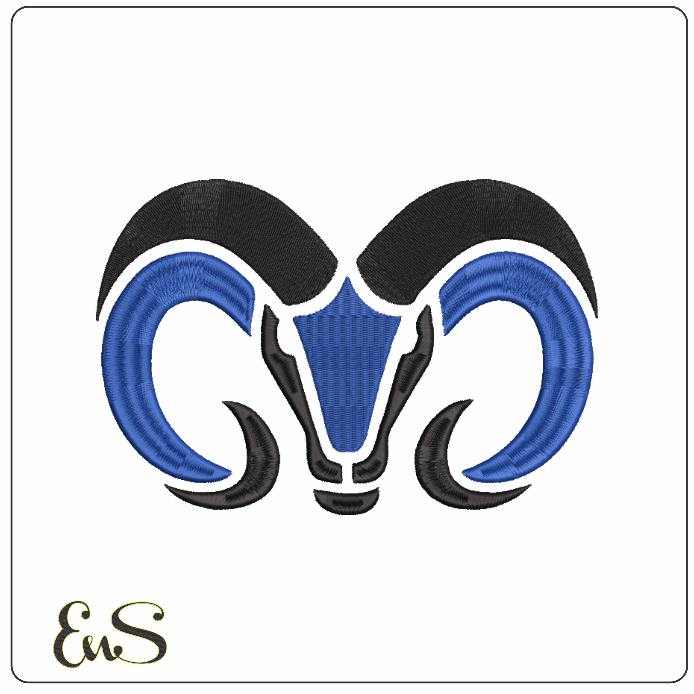 Rams Head-Elegant embroidery design file - instant download