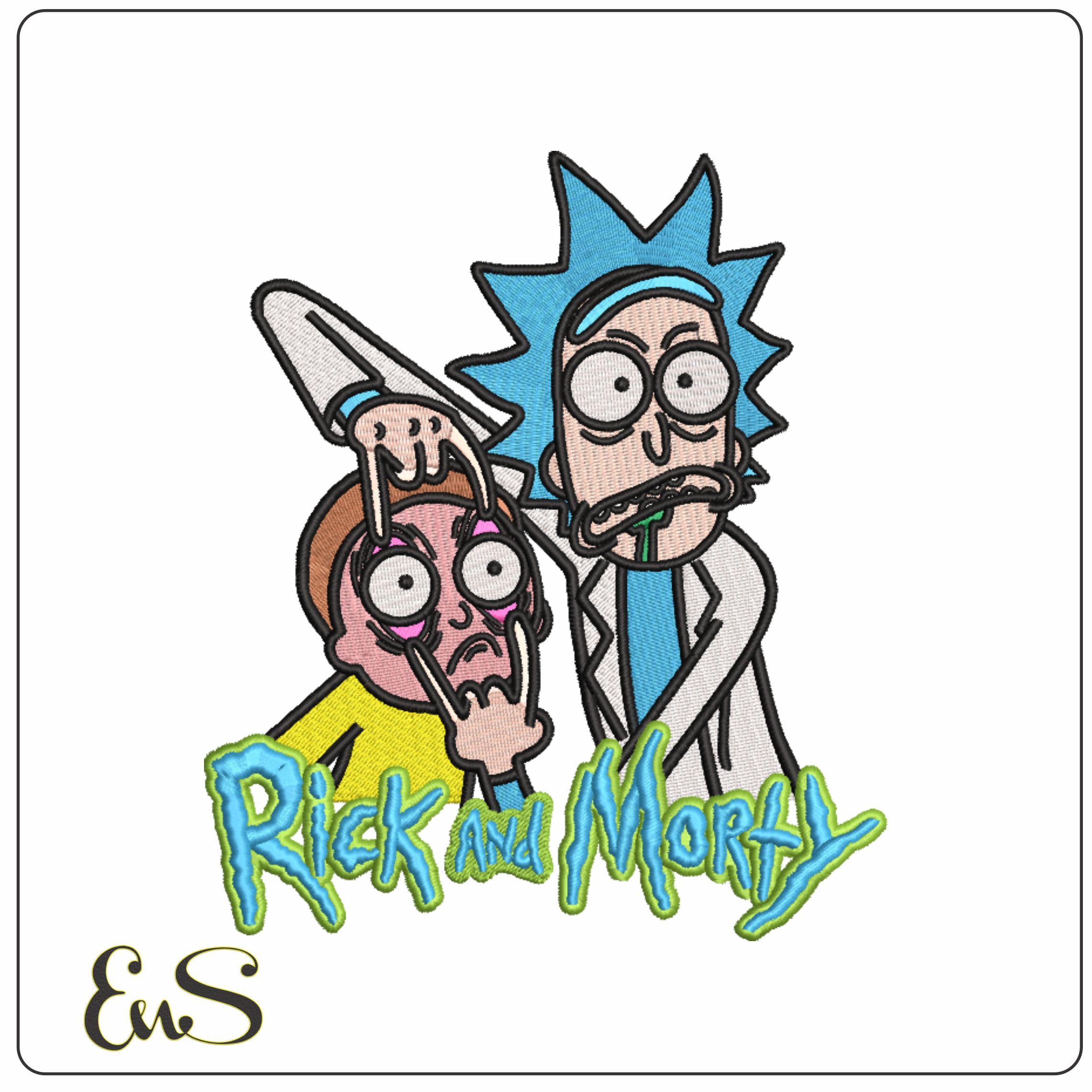 Rick and morty kenne110-Elegant embroidery design file - instant download