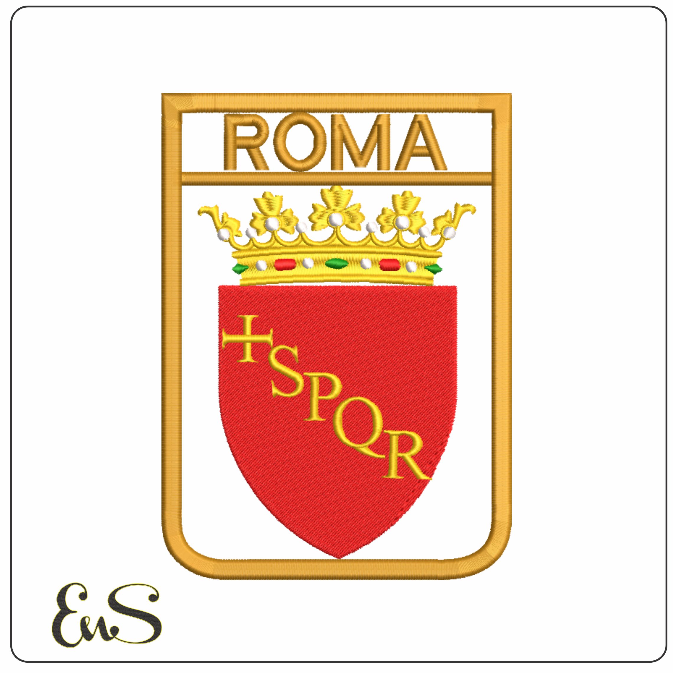 Roma Coat of Arms-Elegant embroidery design file - instant download