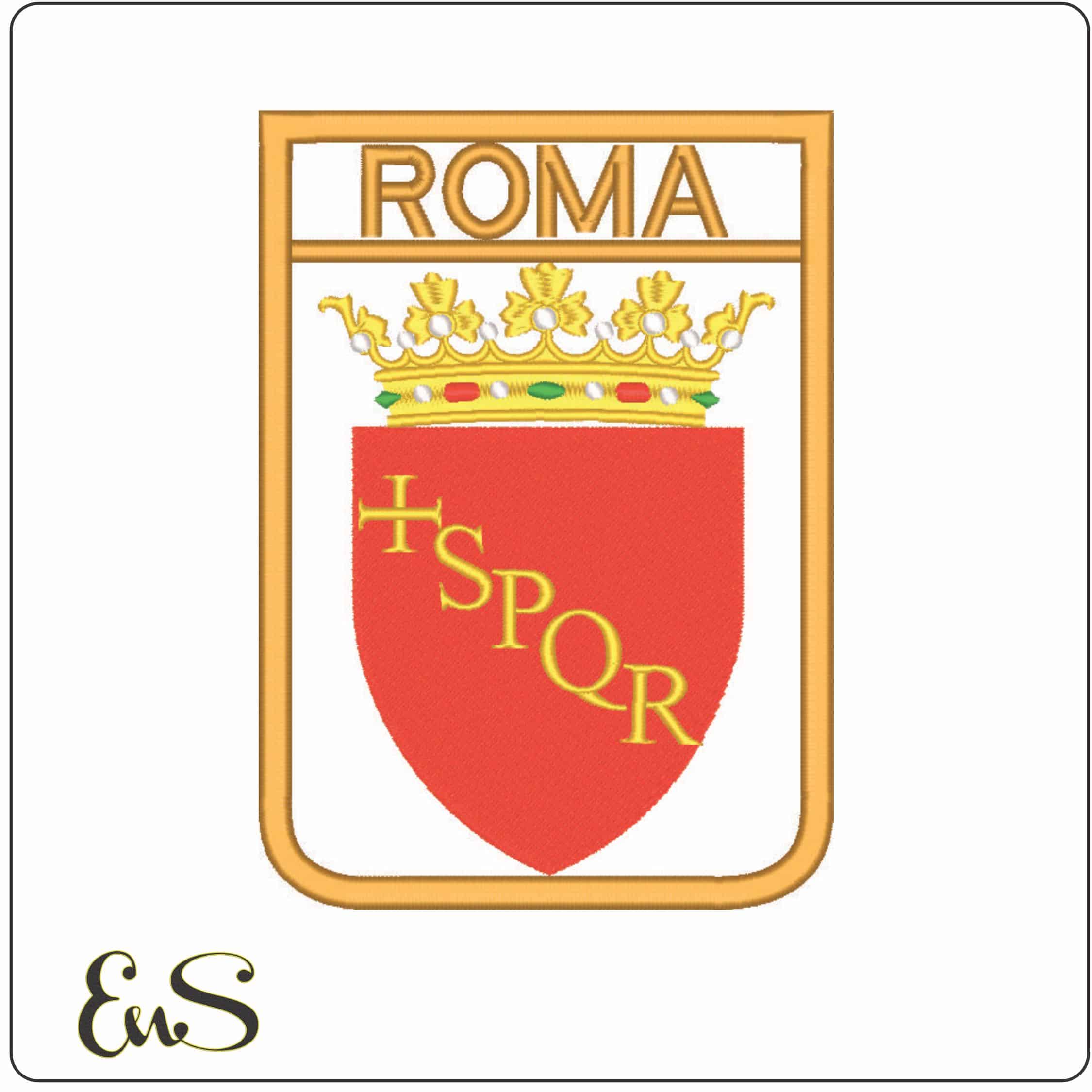 Roma Coat of Arms-Elegant embroidery design file - instant download