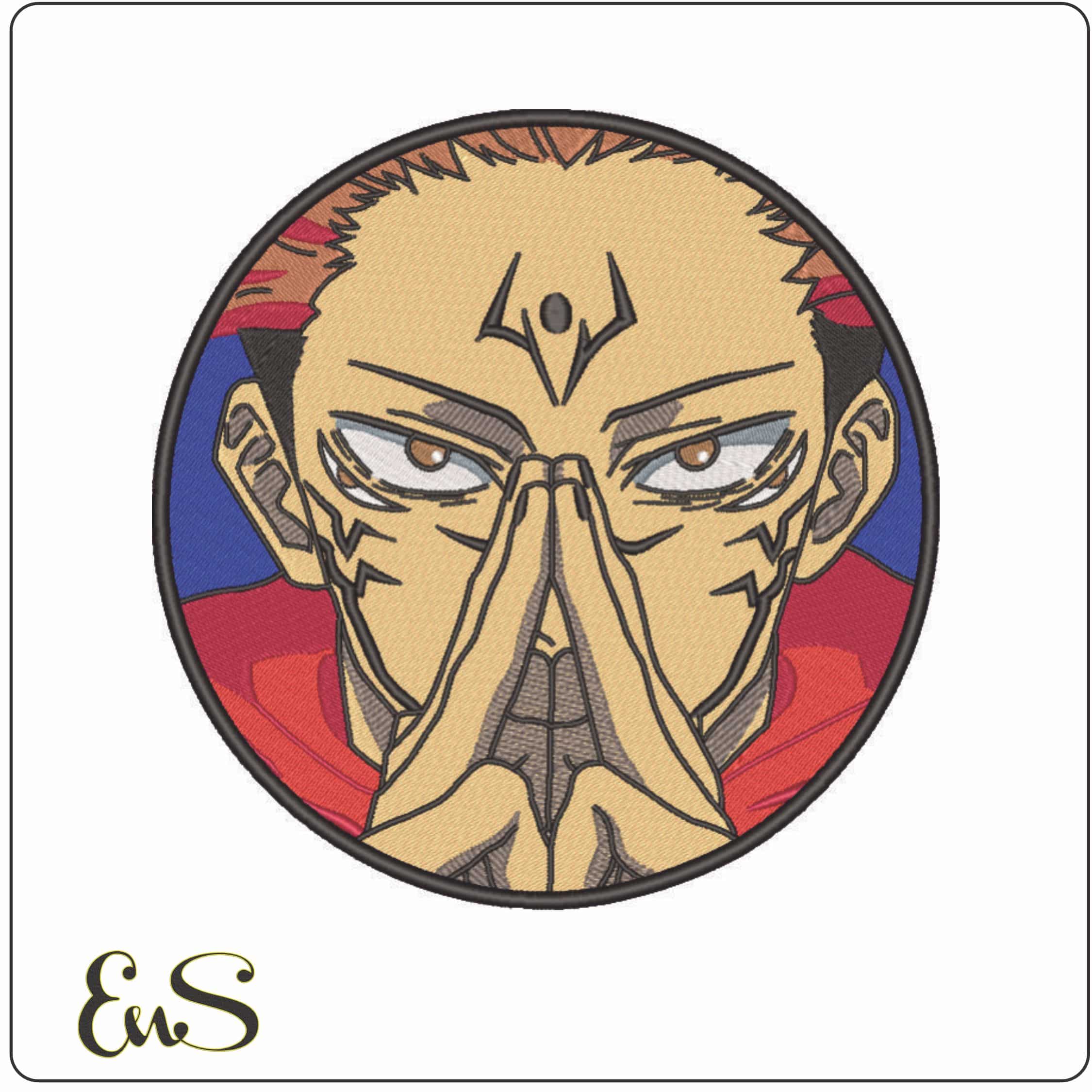 Ryomen Sukuna - Anime-Elegant embroidery design file - instant download