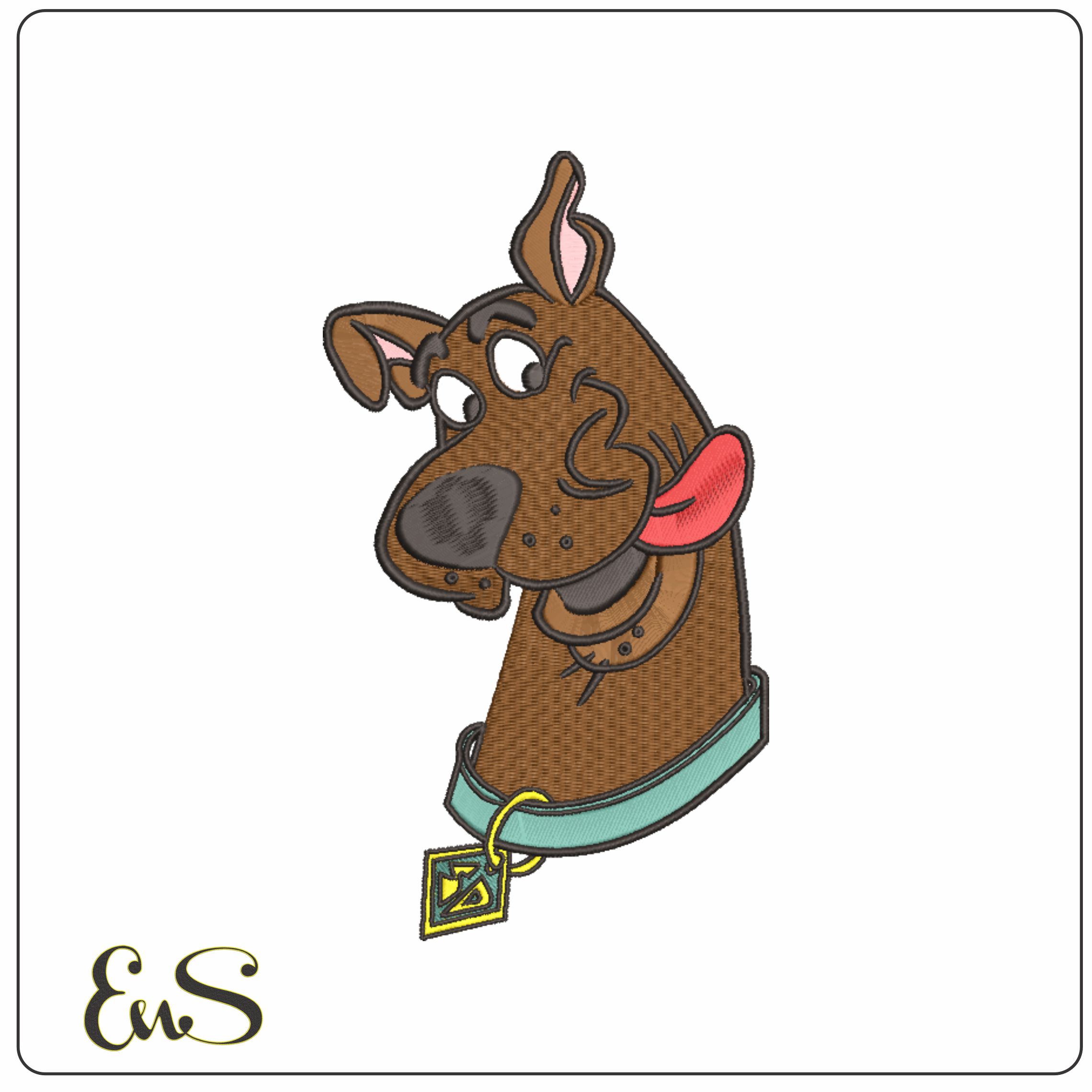 Scooby Doo Head-Elegant embroidery design file - instant download