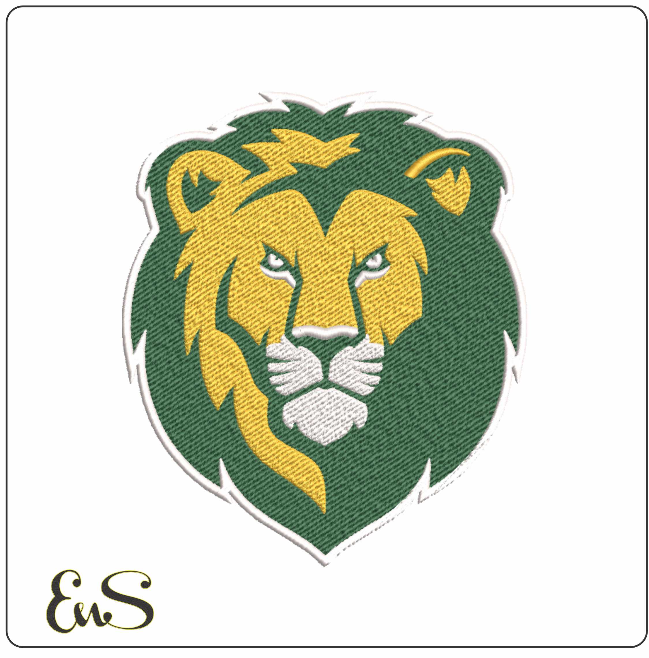 South Eastern Louisiana Lions-Elegant embroidery design file - instant download