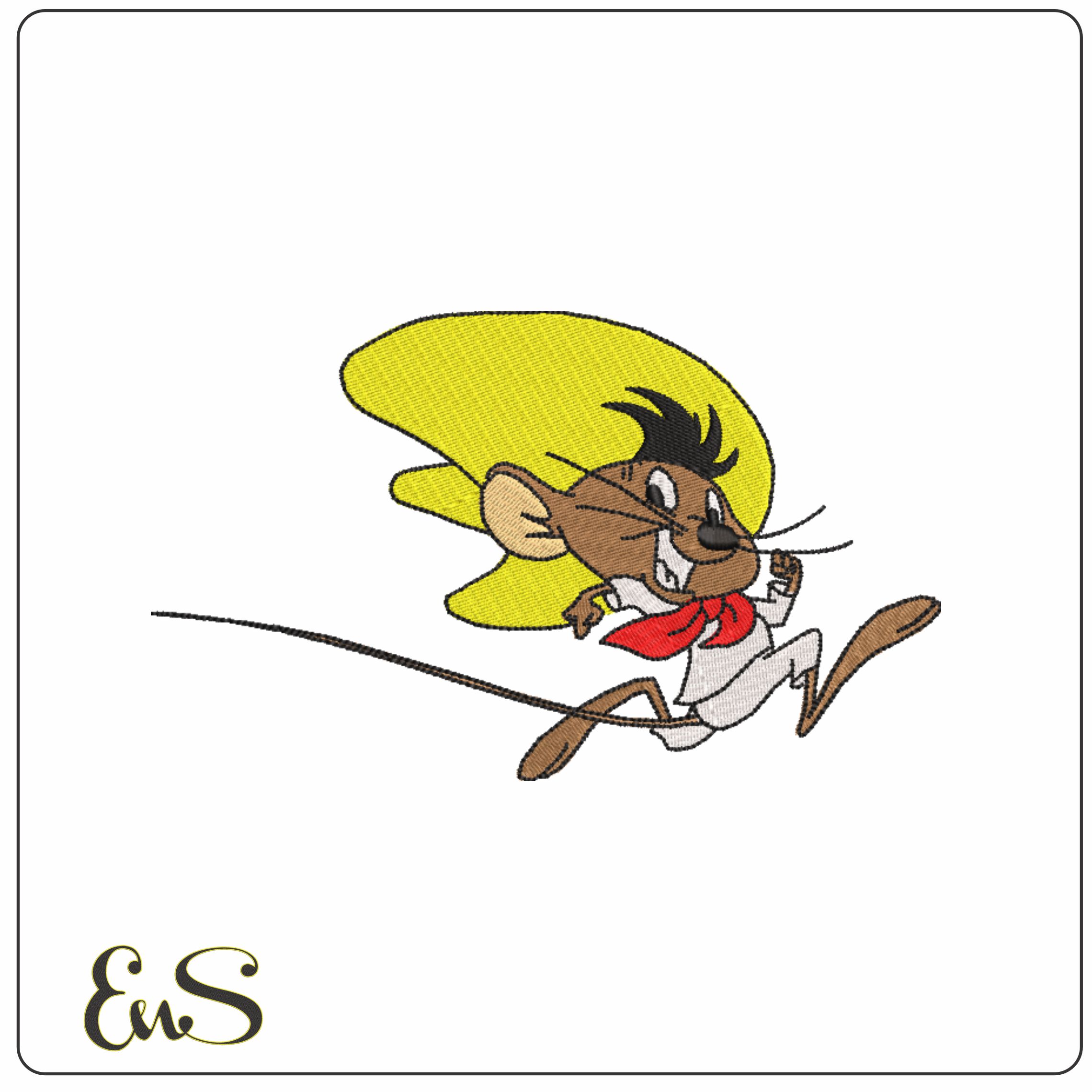 Speedy Gonzales Running - Looney Tunes-Elegant embroidery design file - instant download