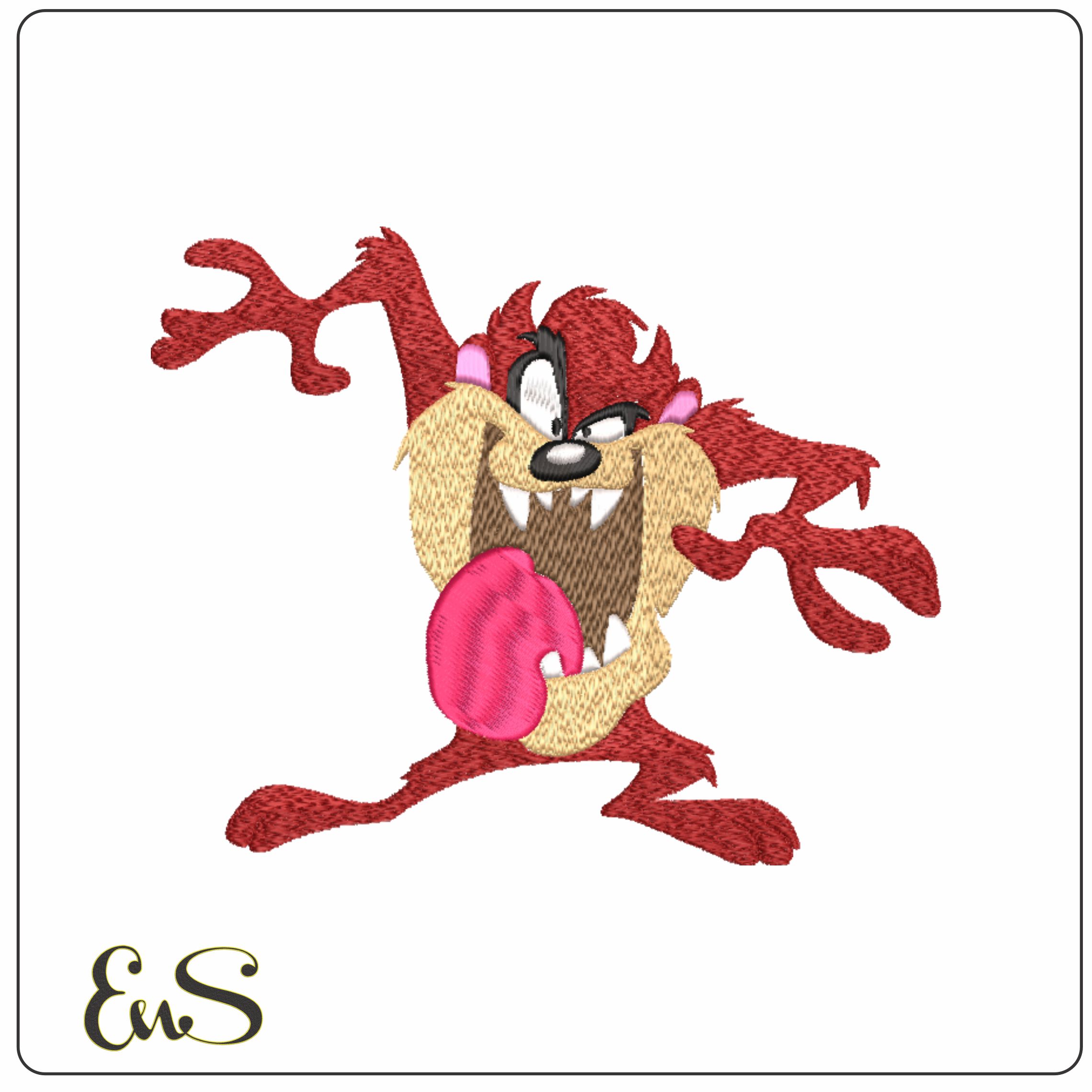 Taz - Looney Tunes-Elegant embroidery design file - instant download