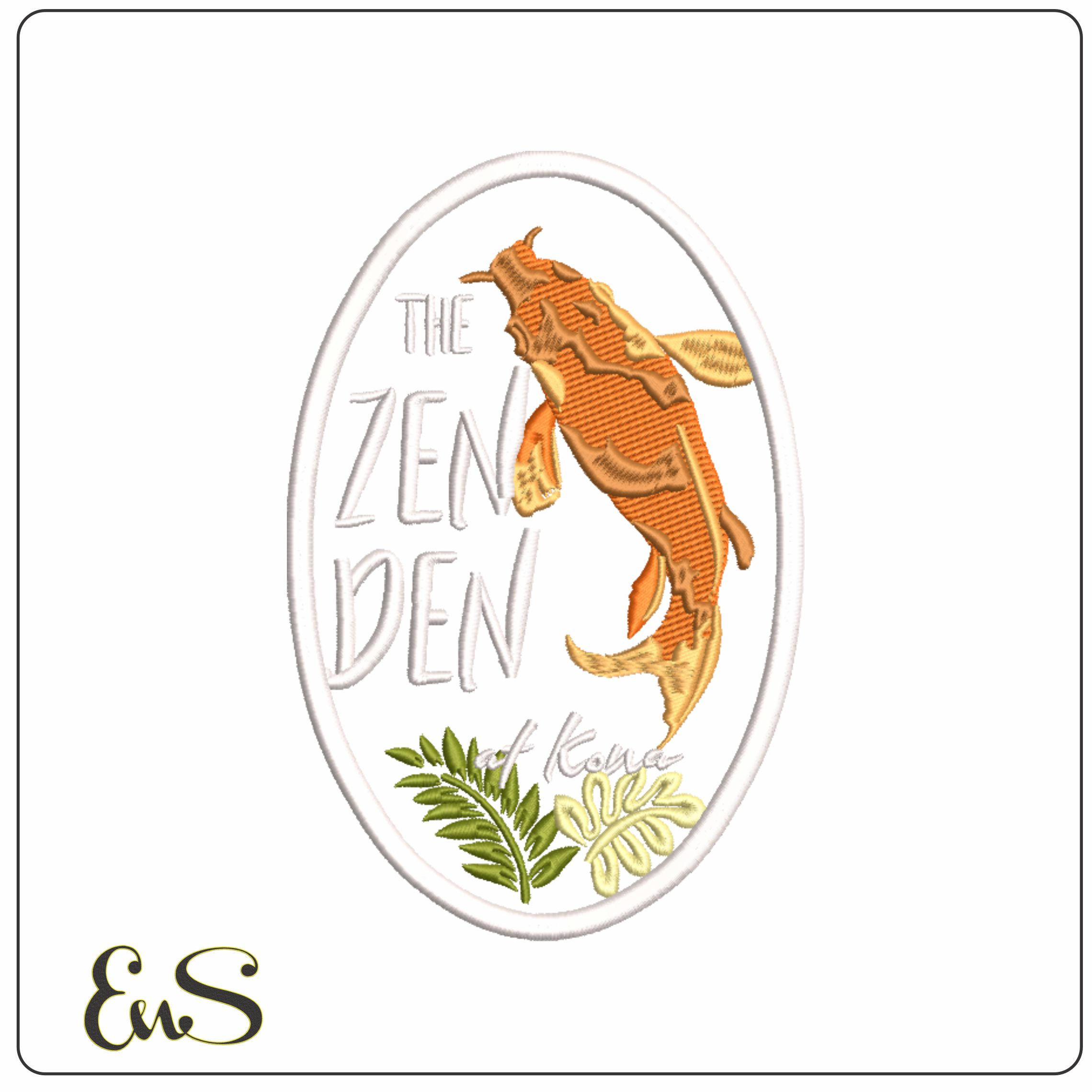 The Zen Den-Elegant embroidery design file - instant download