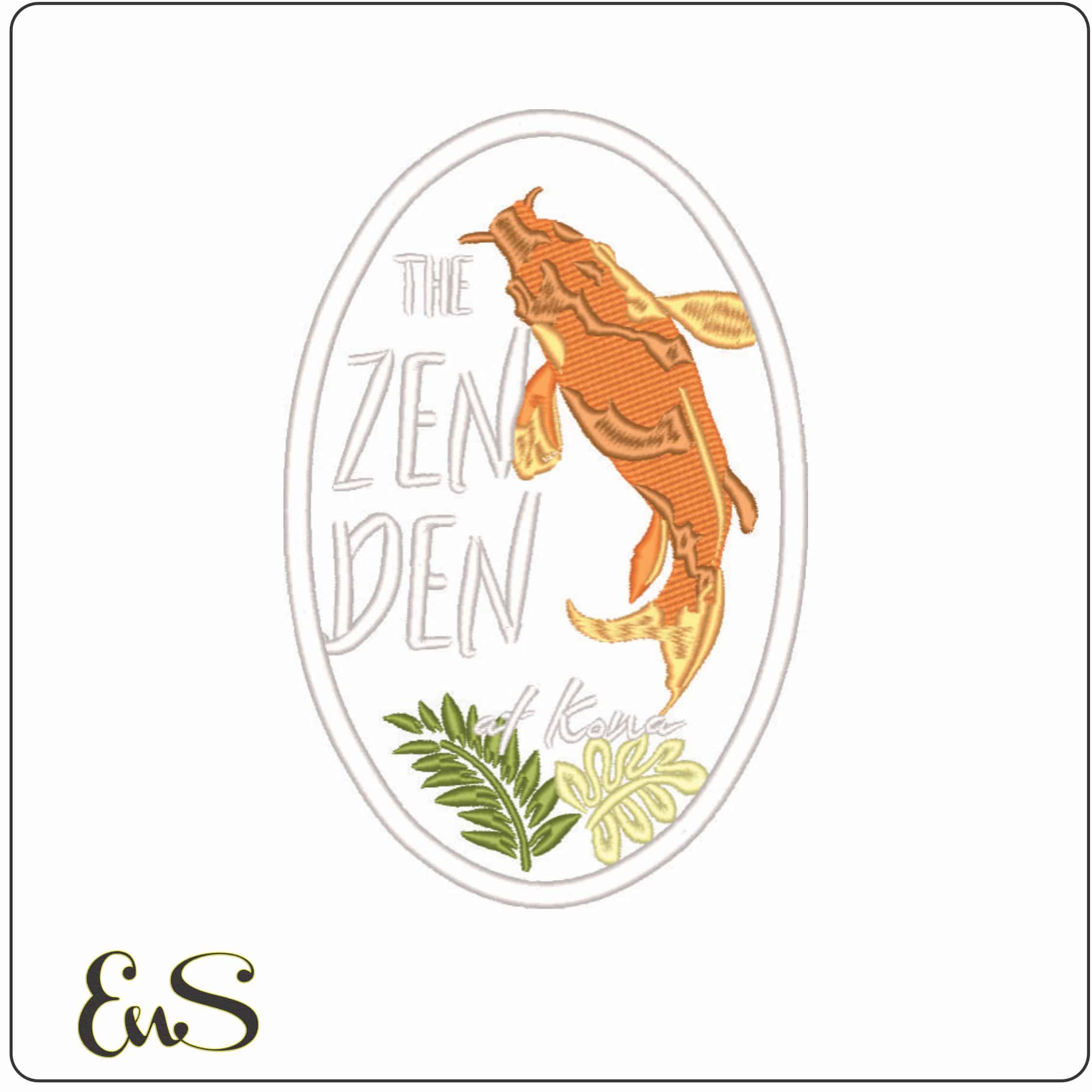 The Zen Den-Elegant embroidery design file - instant download