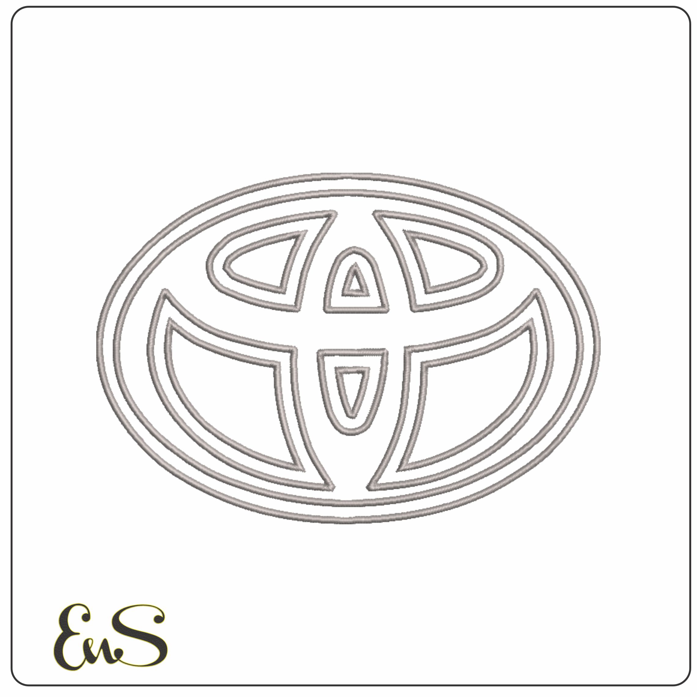 Toyota Logo-Elegant embroidery design file - instant download