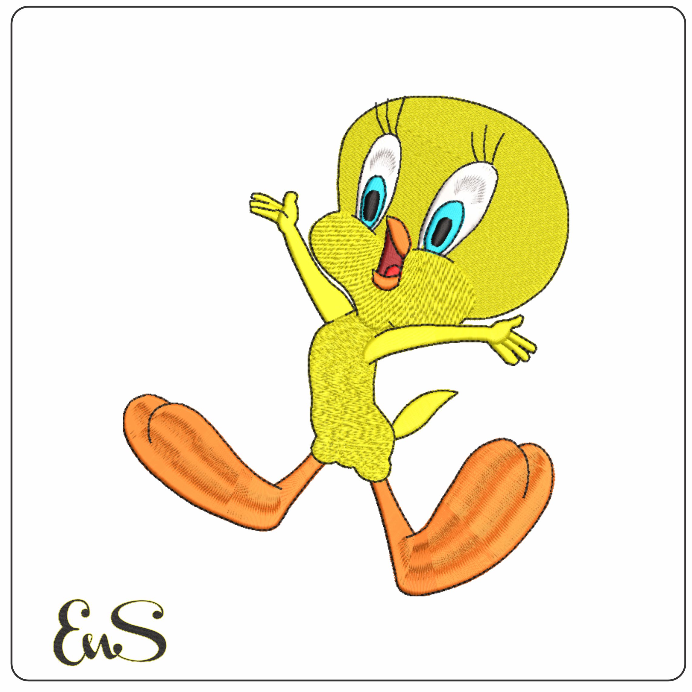 Tweety Pie - Looney Tunes-Elegant embroidery design file - instant download