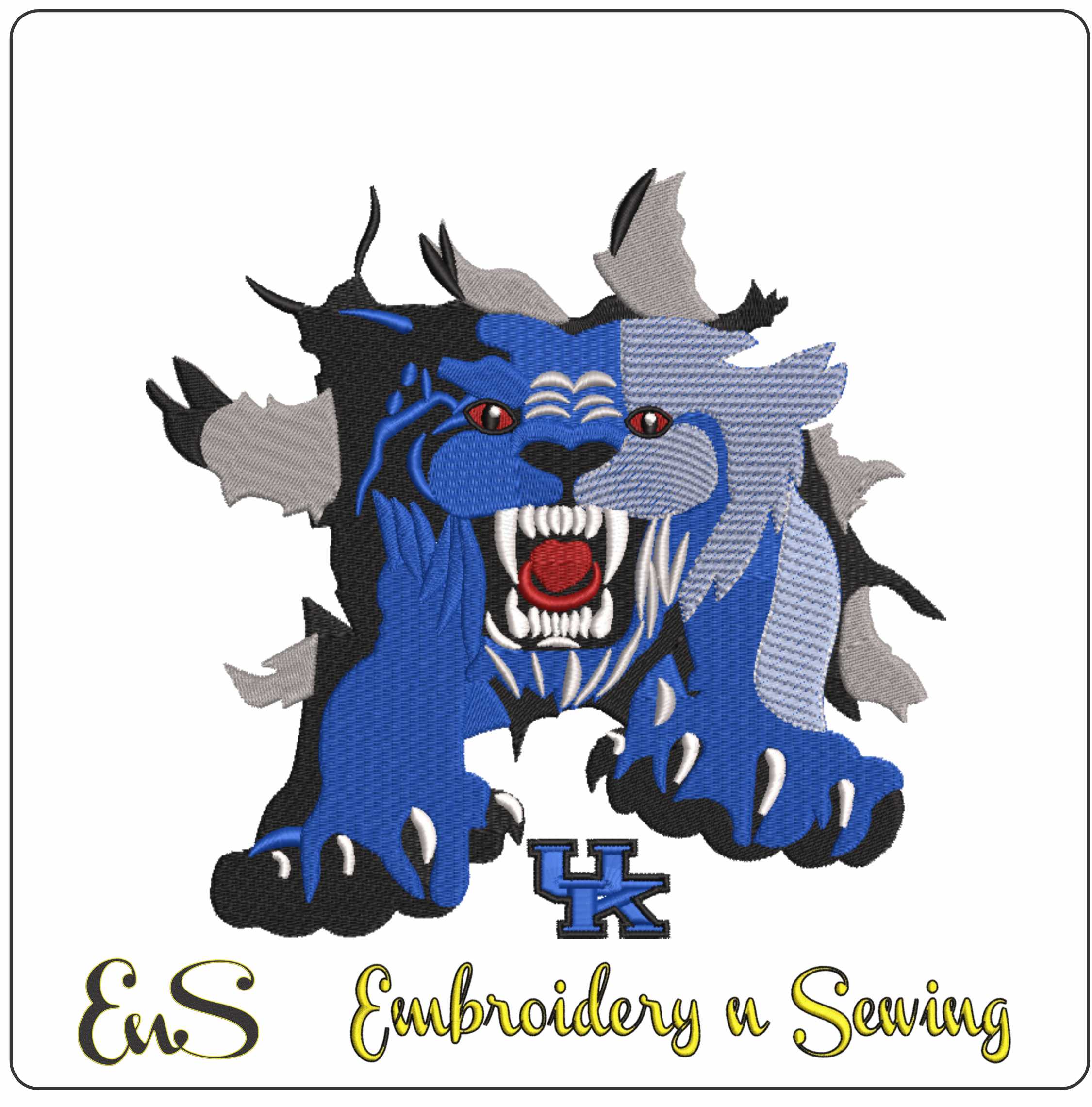 University Kentucky Wildcats Breakthrough-Elegant embroidery design file - instant download