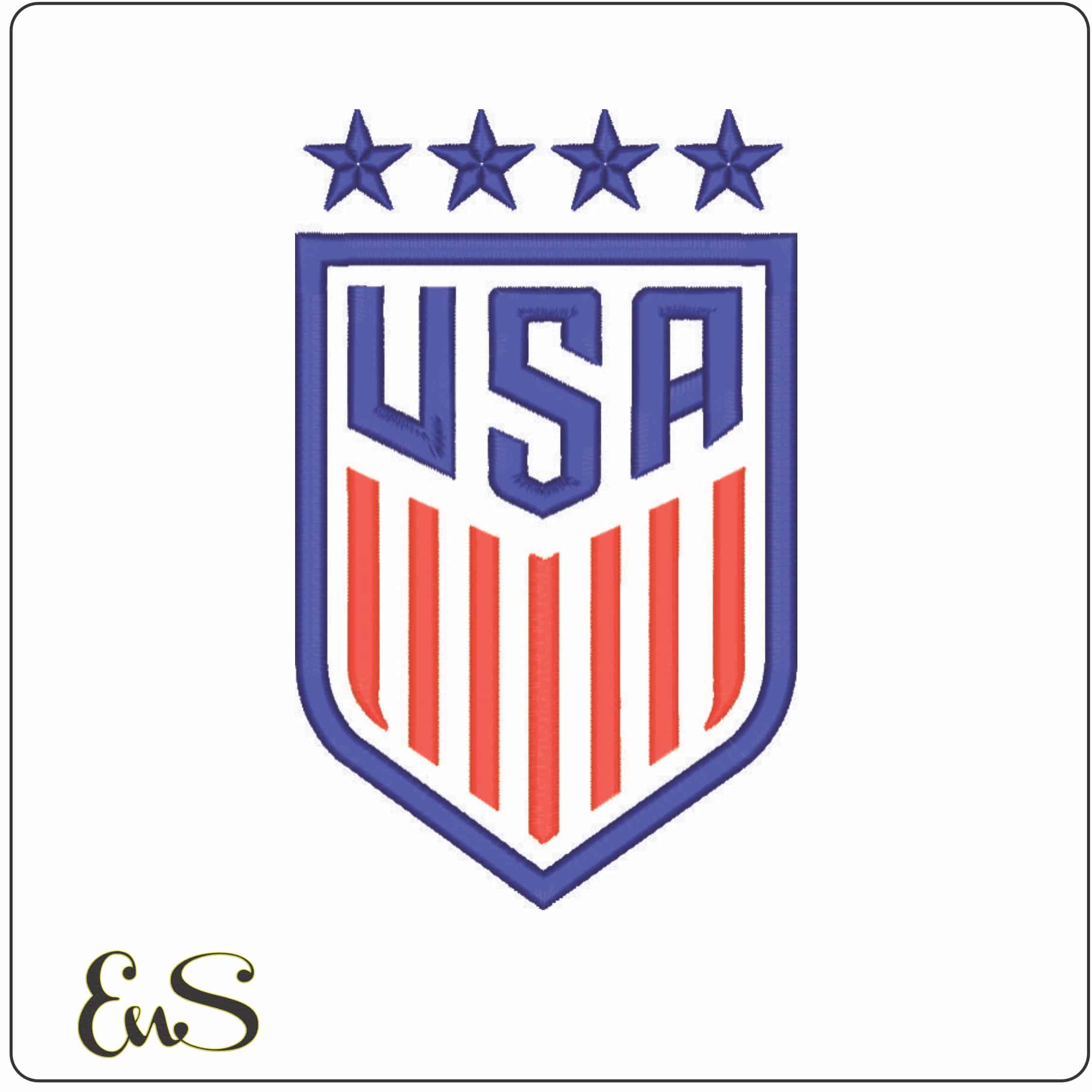 USA 4 Stars-Elegant embroidery design file - instant download