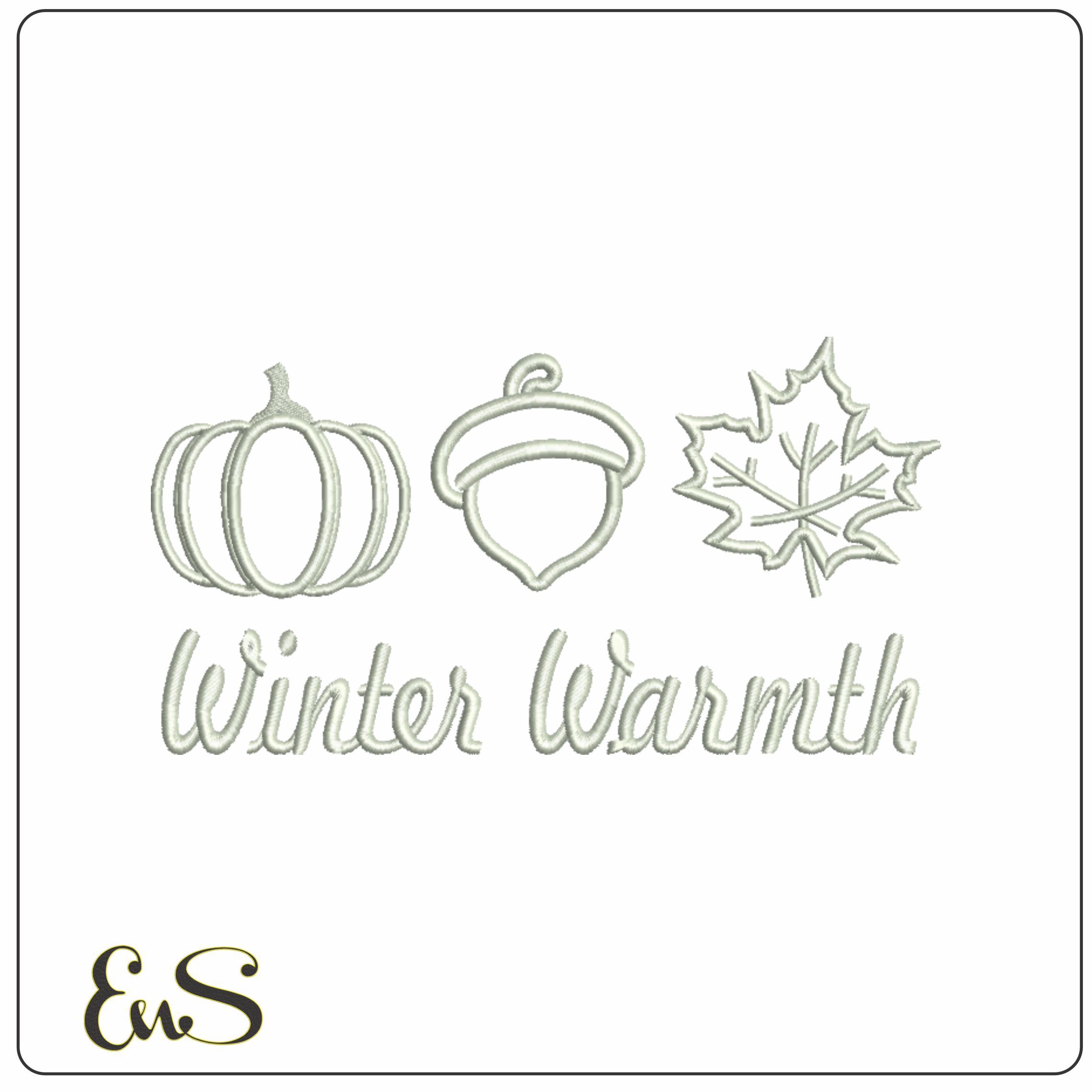 Winter Warmth-Elegant embroidery design file - instant download