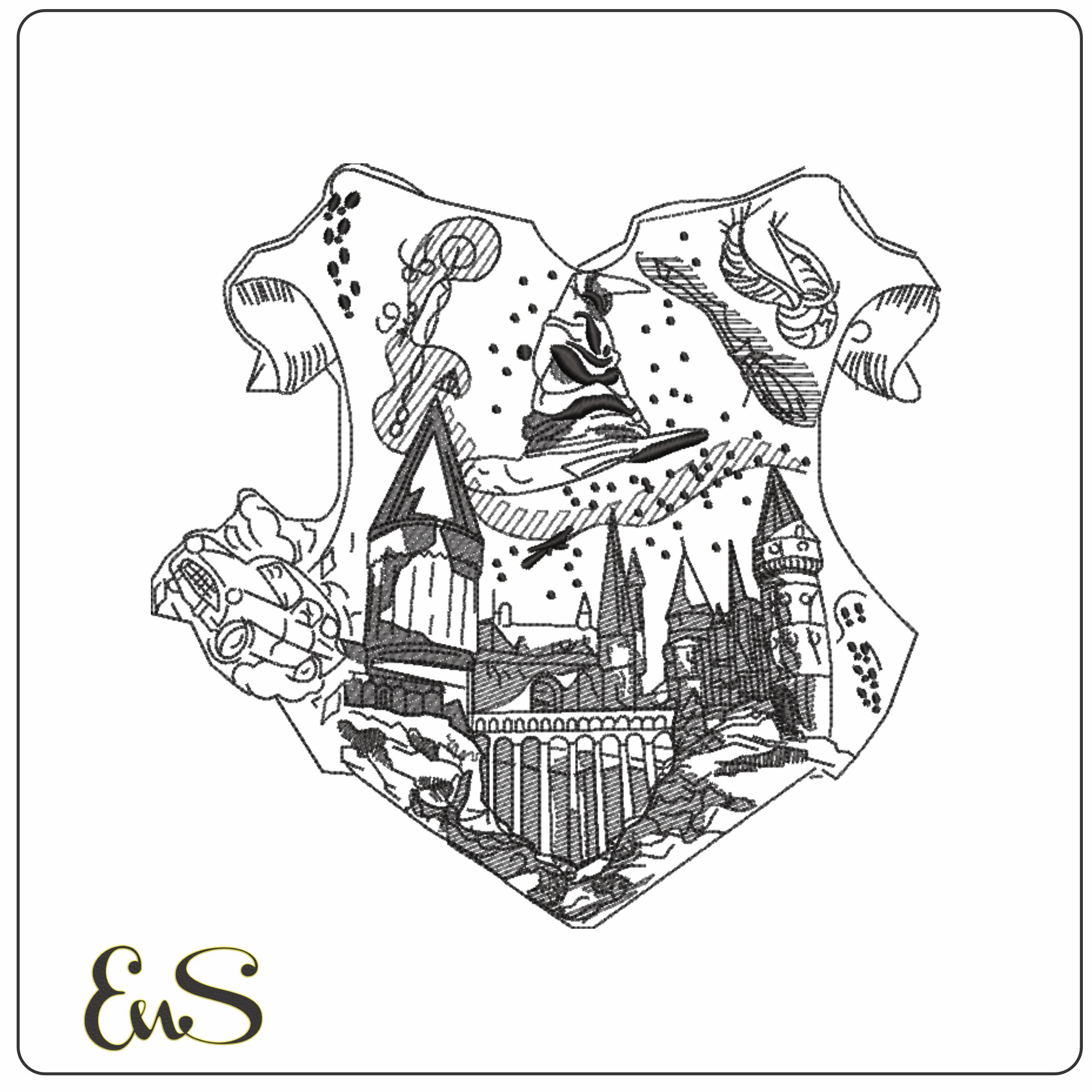 Wizard Hat on Spell Books-Elegant embroidery design file - instant download