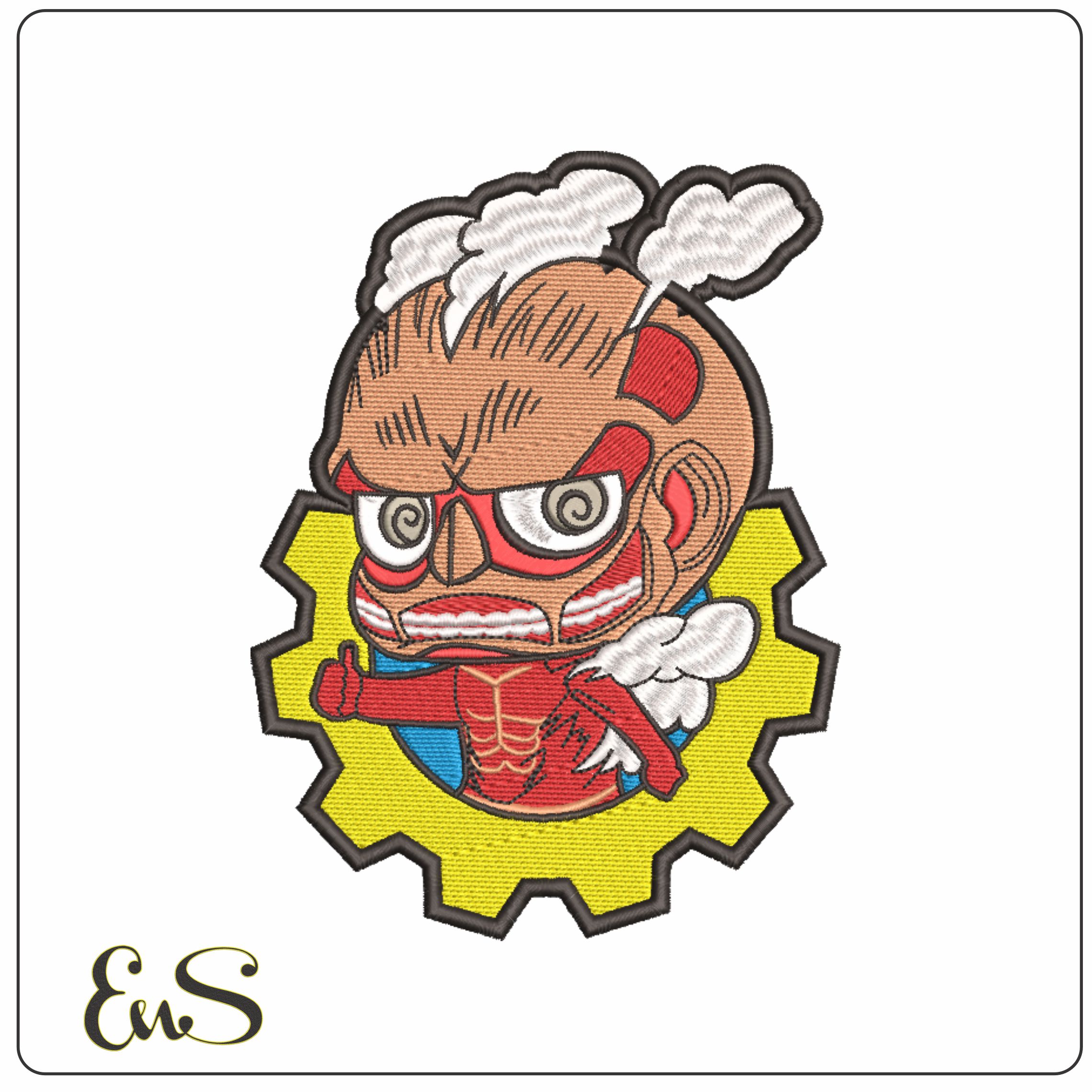 Colossal Titan - Attack on Titan - Anime-Elegant embroidery design file - instant download