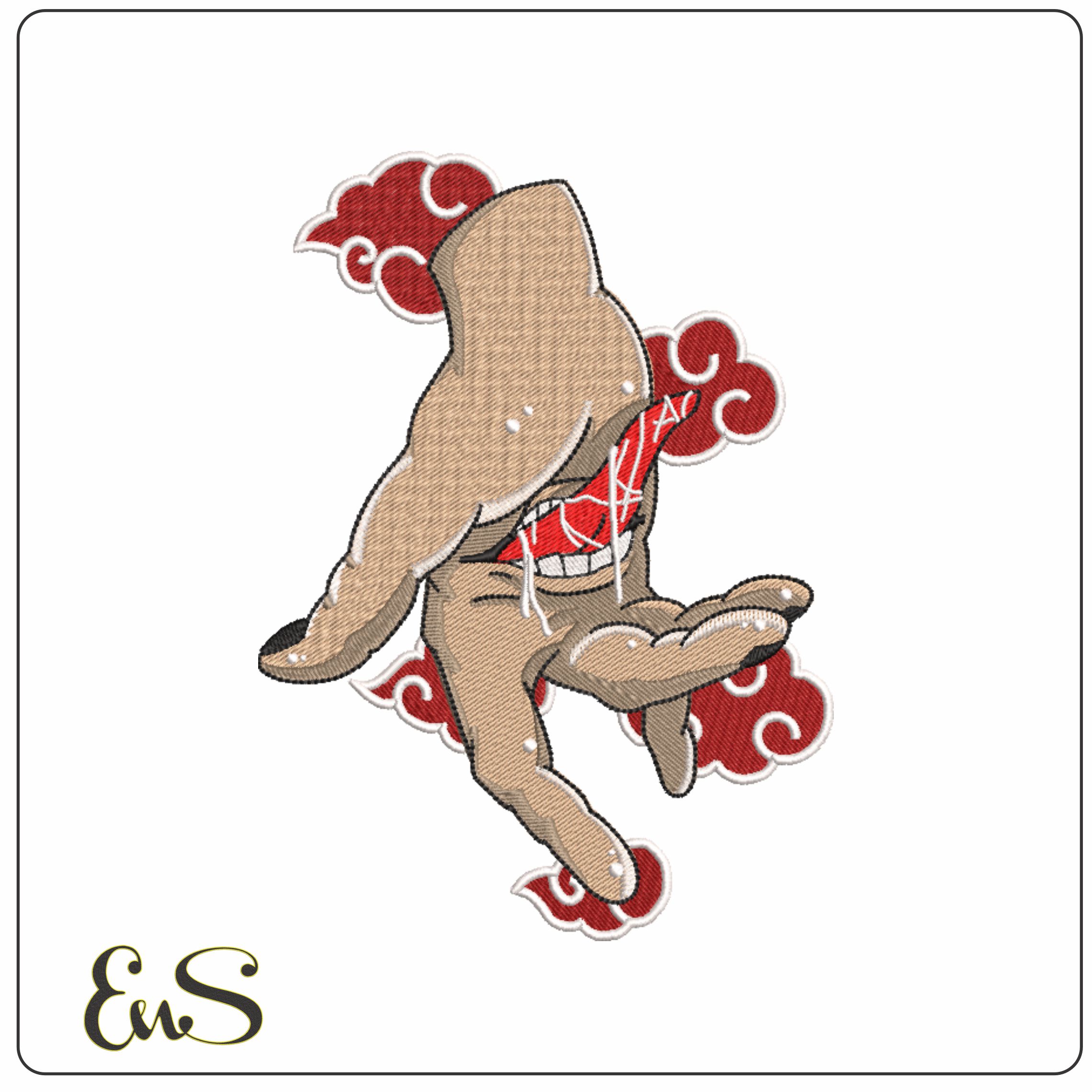 Deidara Akatsuki - Naruto - Anime-Elegant embroidery design file - instant download