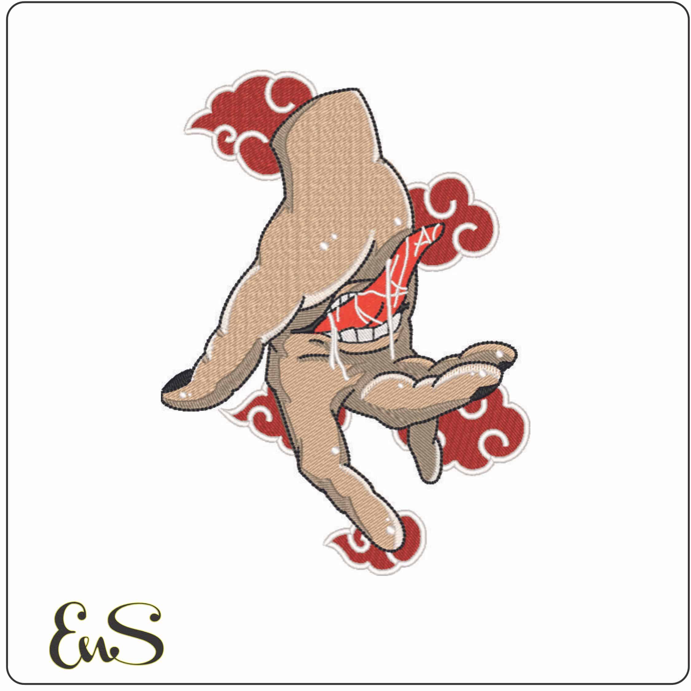 Deidara Akatsuki - Naruto - Anime-Elegant embroidery design file - instant download