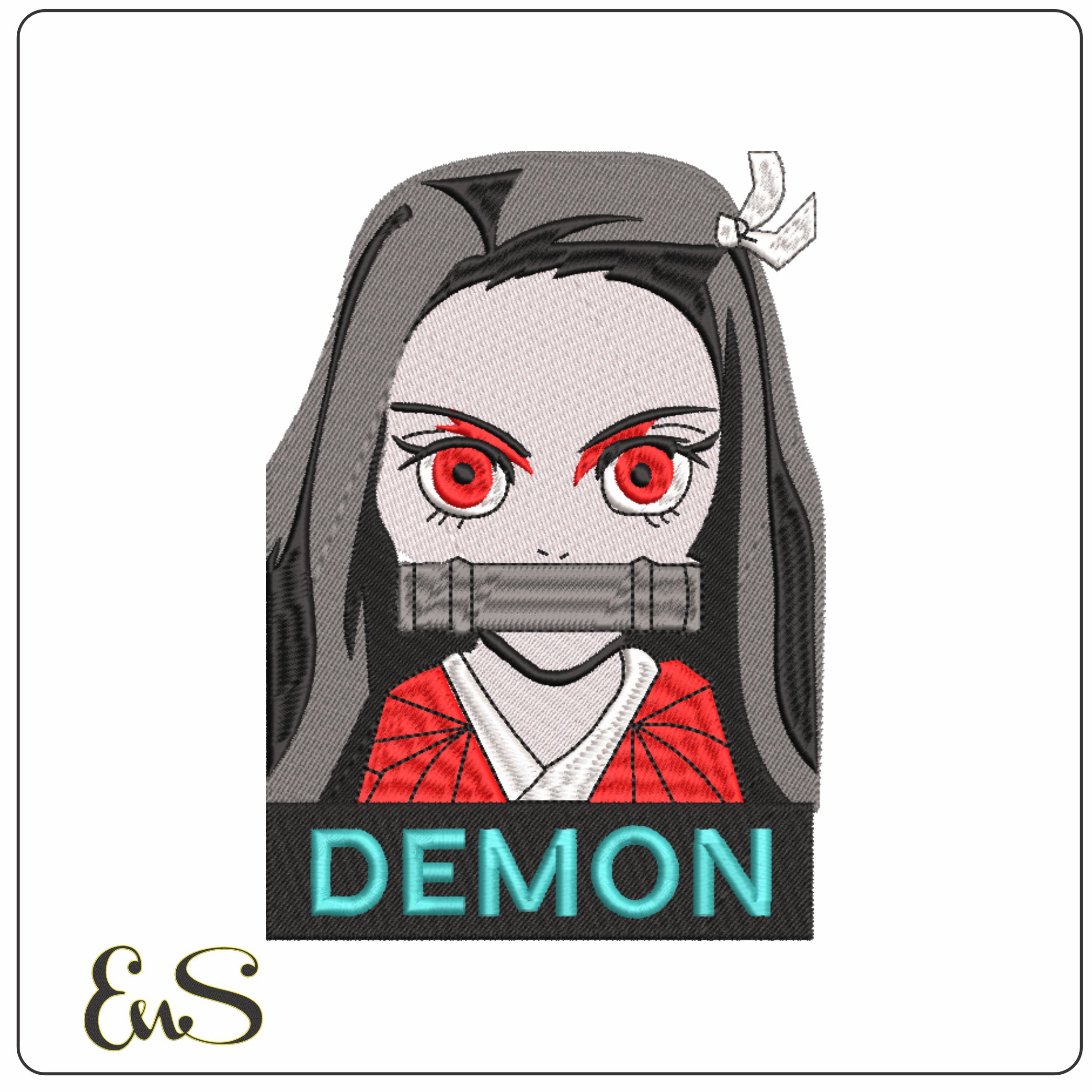 Demon - Naruto - Anime-Elegant embroidery design file - instant download