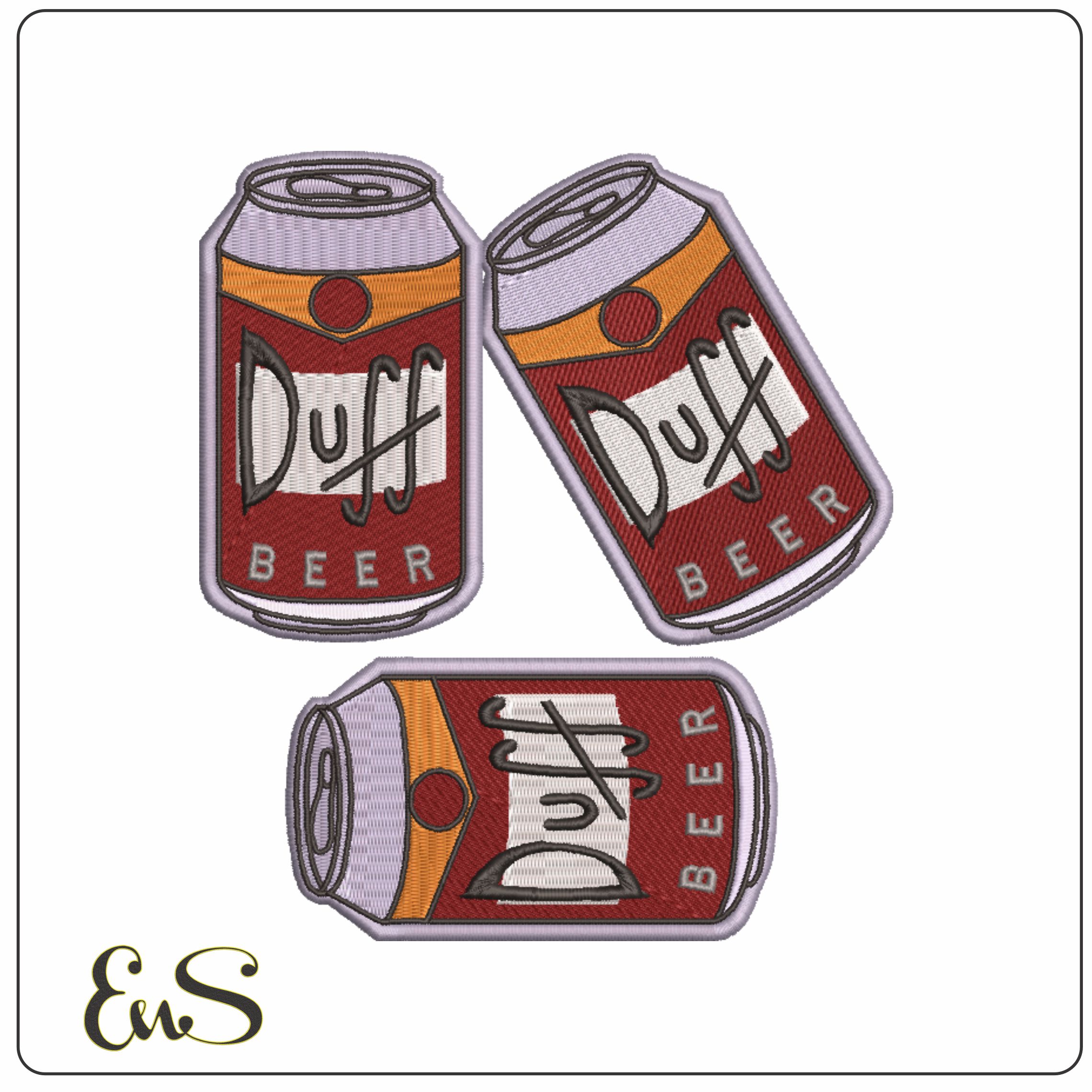 Duff Beers - The Simpsons-Elegant embroidery design file - instant download