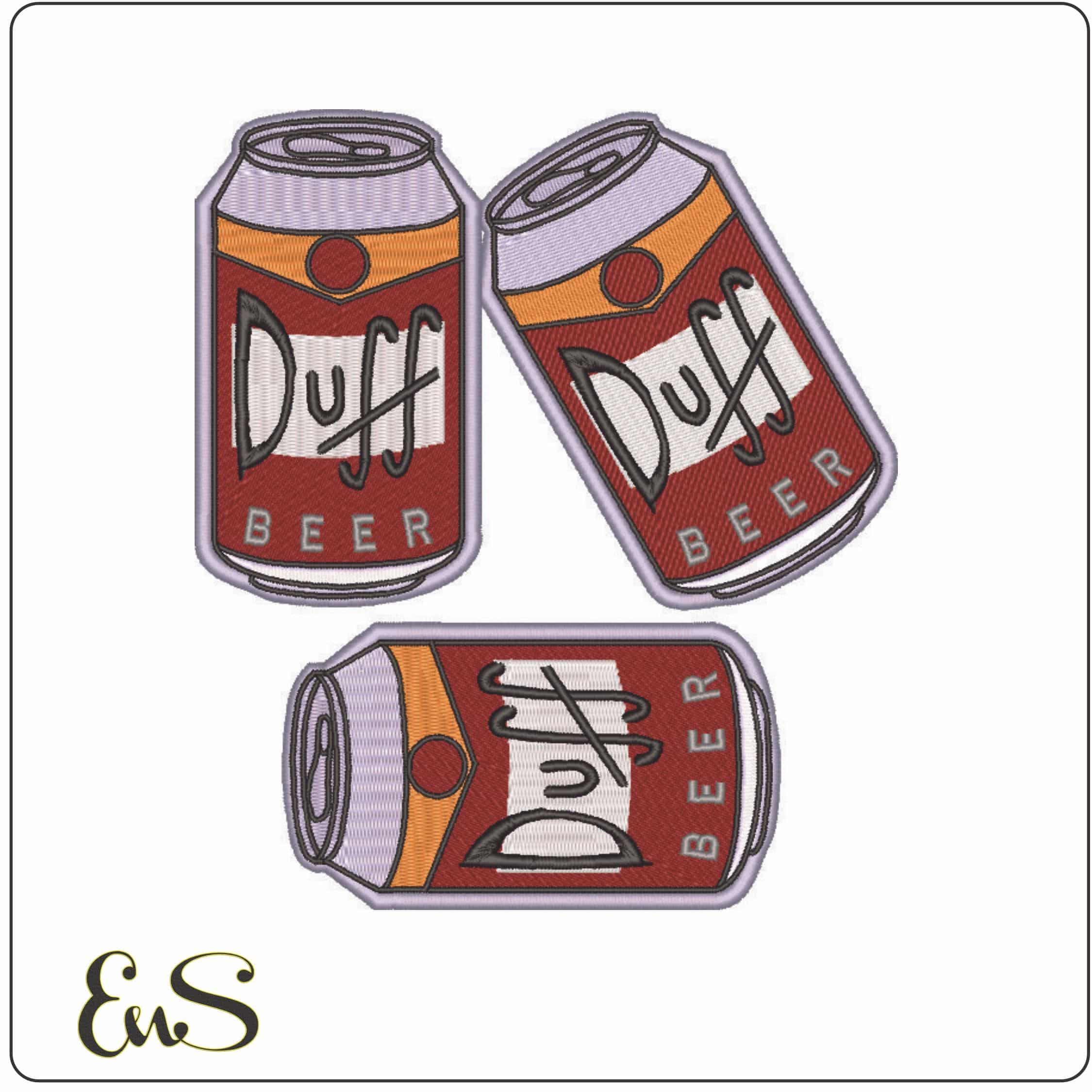 Duff Beers - The Simpsons-Elegant embroidery design file - instant download