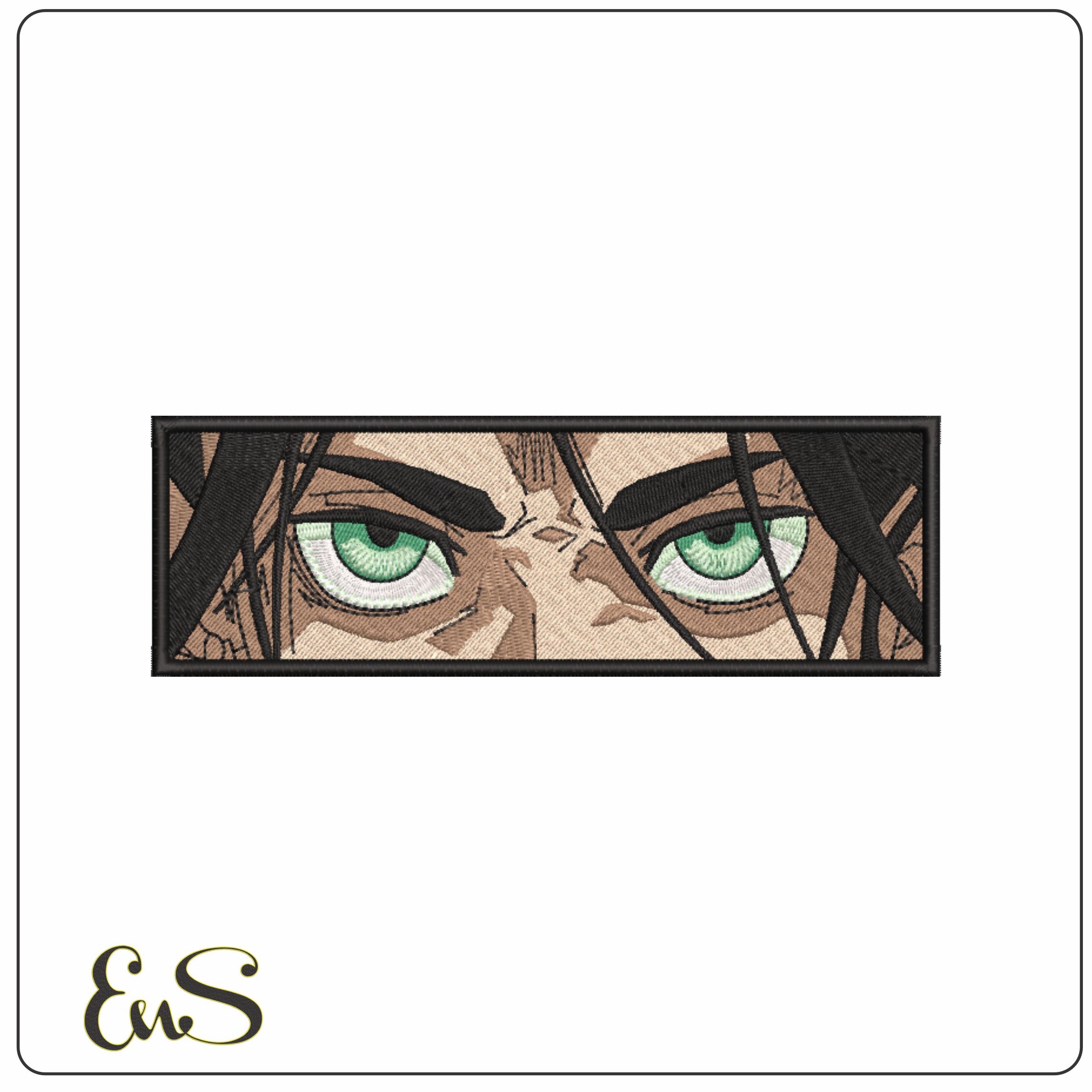 Eren Jeager Miradad - Attack on Titan - Anime-Elegant embroidery design file - instant download
