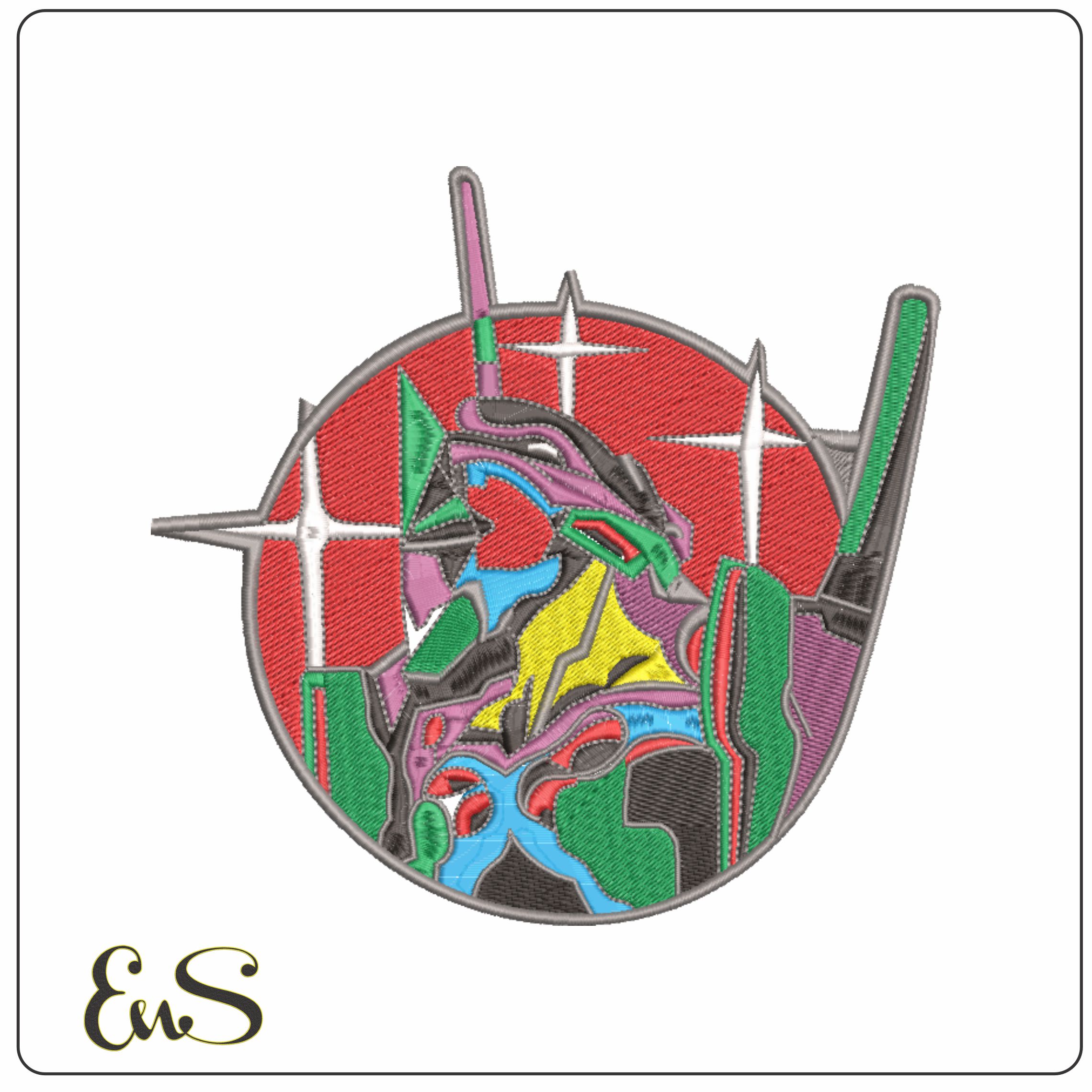 Evangelion - Anime-Elegant embroidery design file - instant download