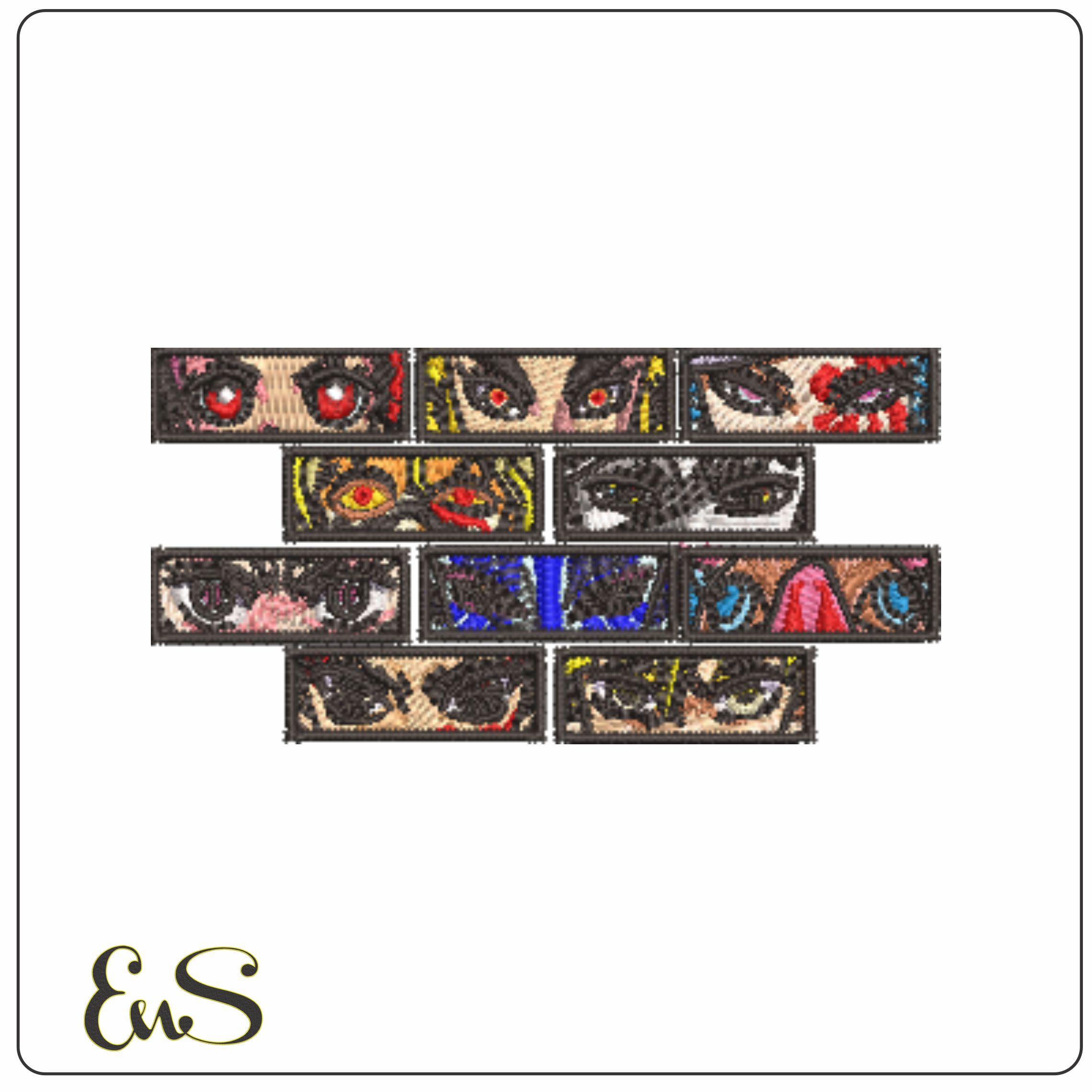 Eyes - Anime-Elegant embroidery design file - instant download