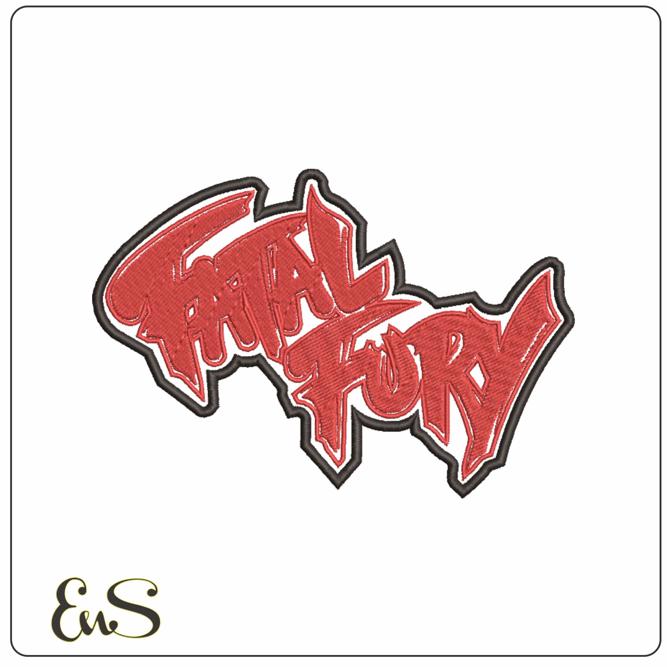 Fatal Fury Logo-Elegant embroidery design file - instant download