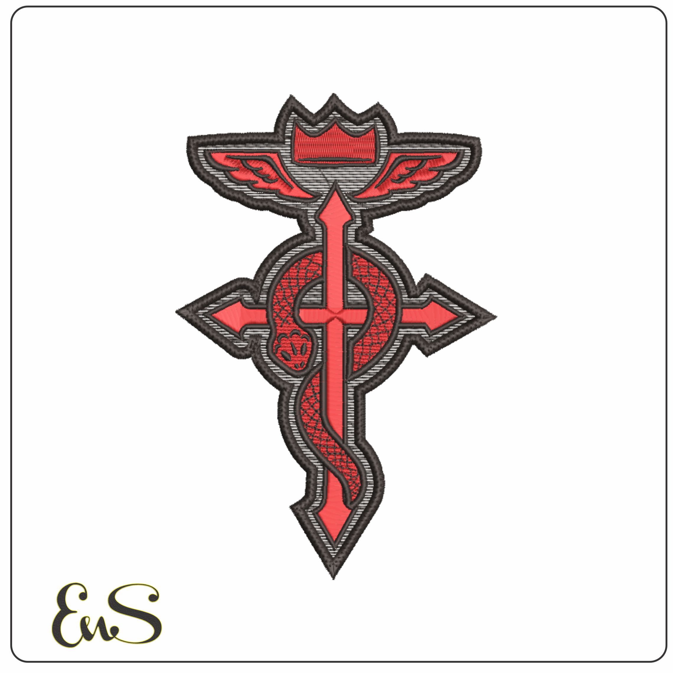 Flamel Symbol - Fullmetal Alchemist - Anime-Elegant embroidery design file - instant download
