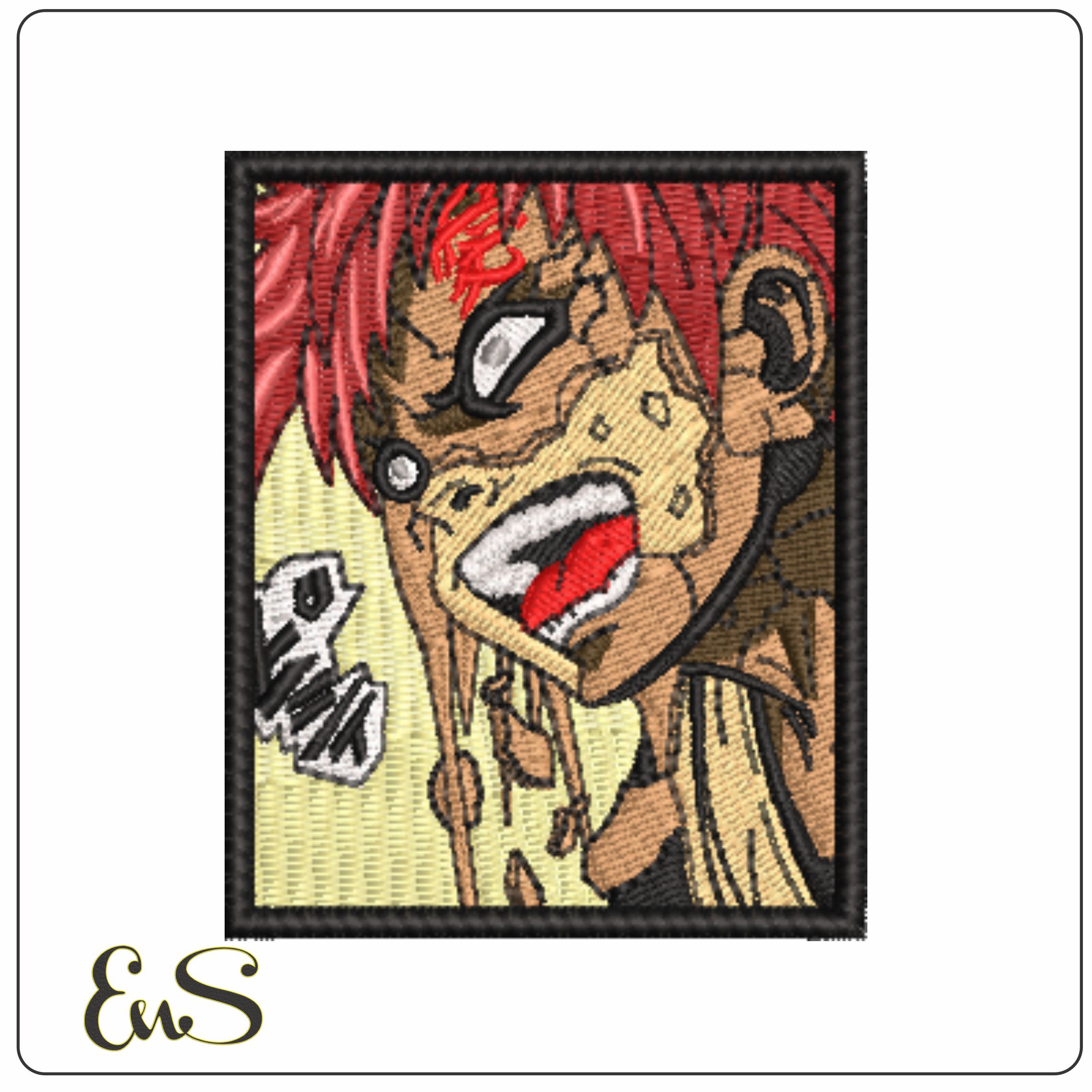 Gaara Cara De Arena - Naruto - Anime-Elegant embroidery design file - instant download