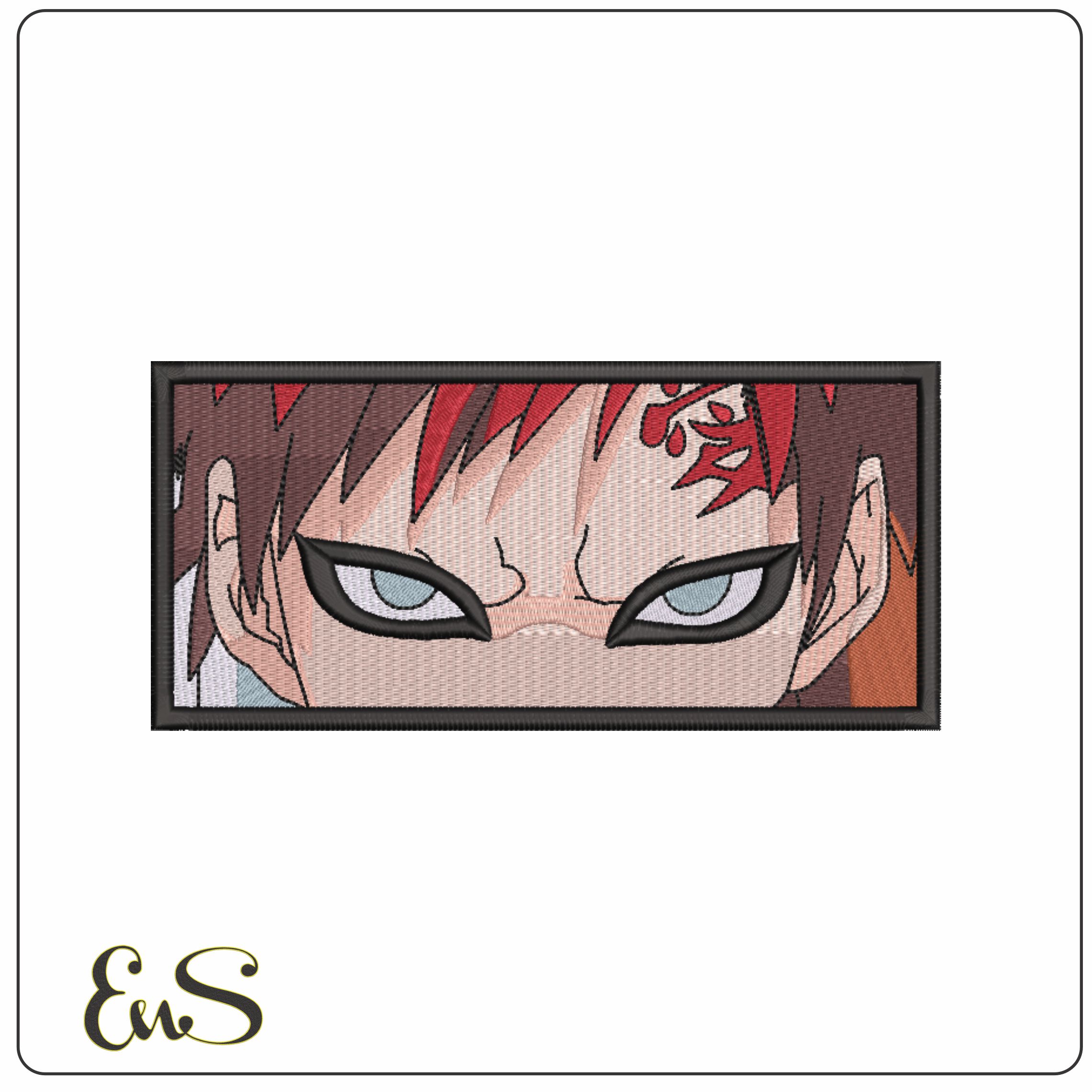 Gaara Ojos - Naruto - Anime-Elegant embroidery design file - instant download