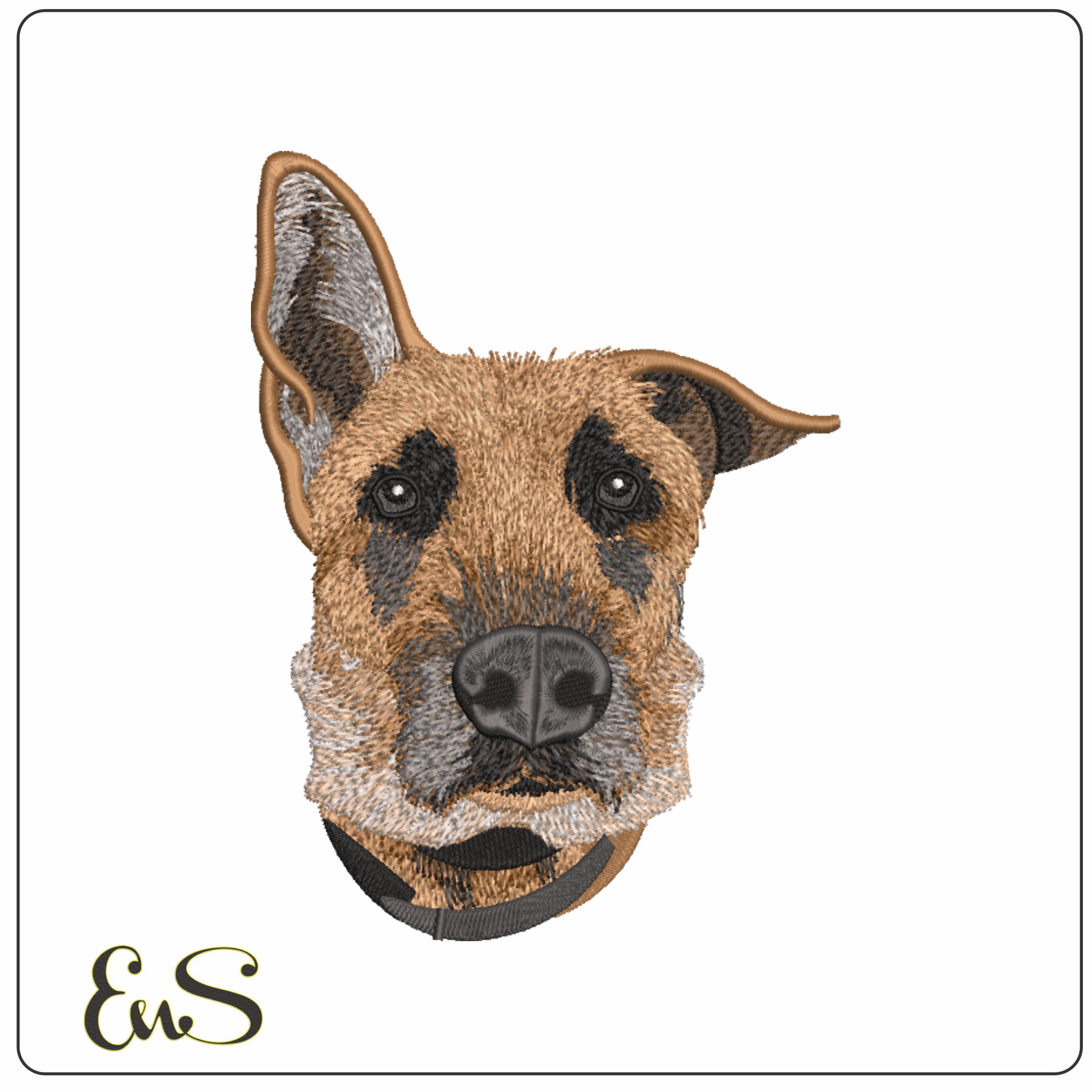 German Shepard Dog-Elegant embroidery design file - instant download