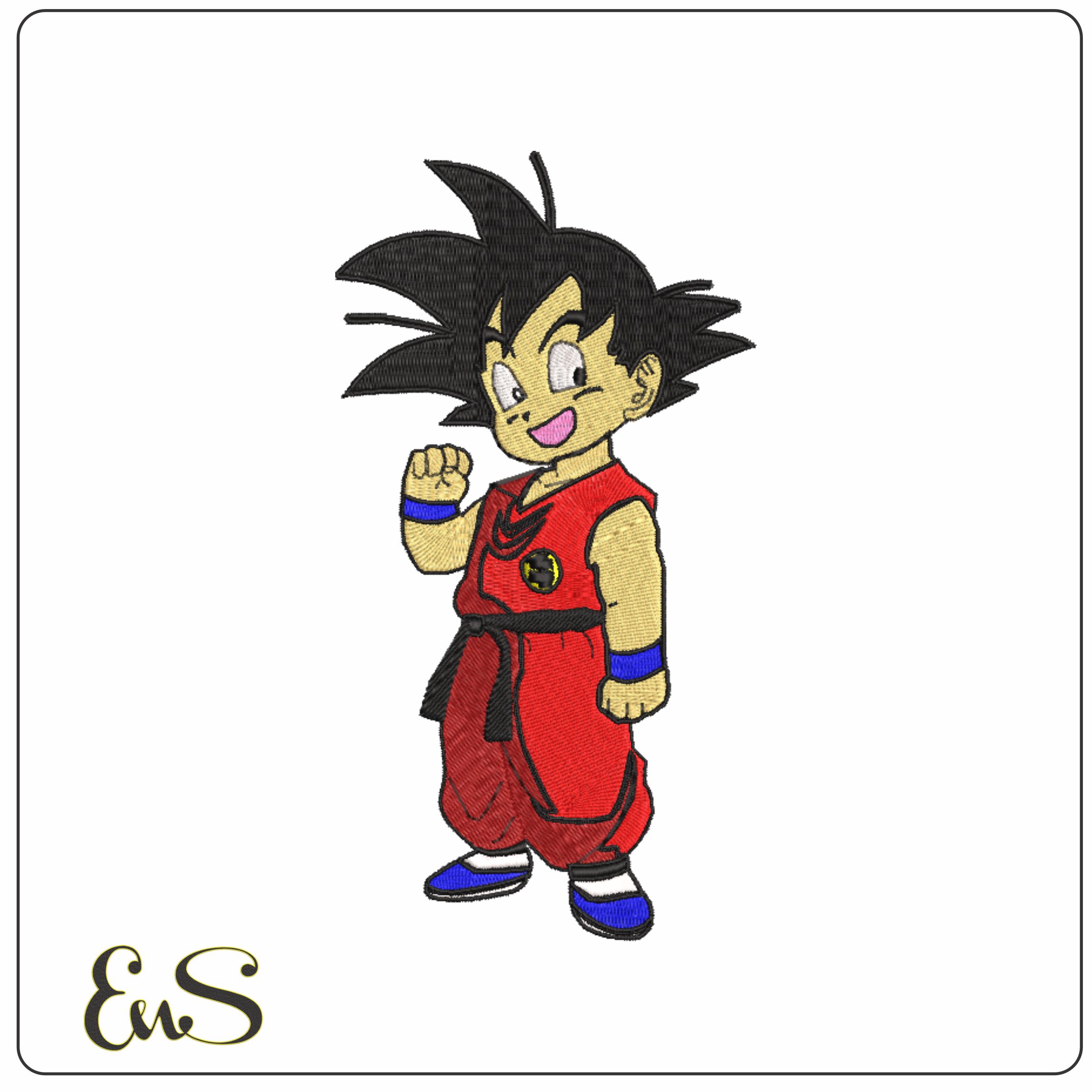 Goku Chico - Dragon Ball - Anime-Elegant embroidery design file - instant download