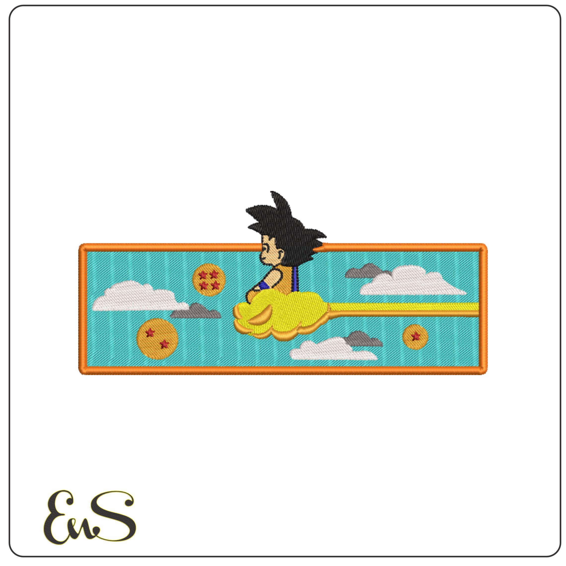 Goku Nuba Voladora - Dragon Ball - Anime-Elegant embroidery design file - instant download