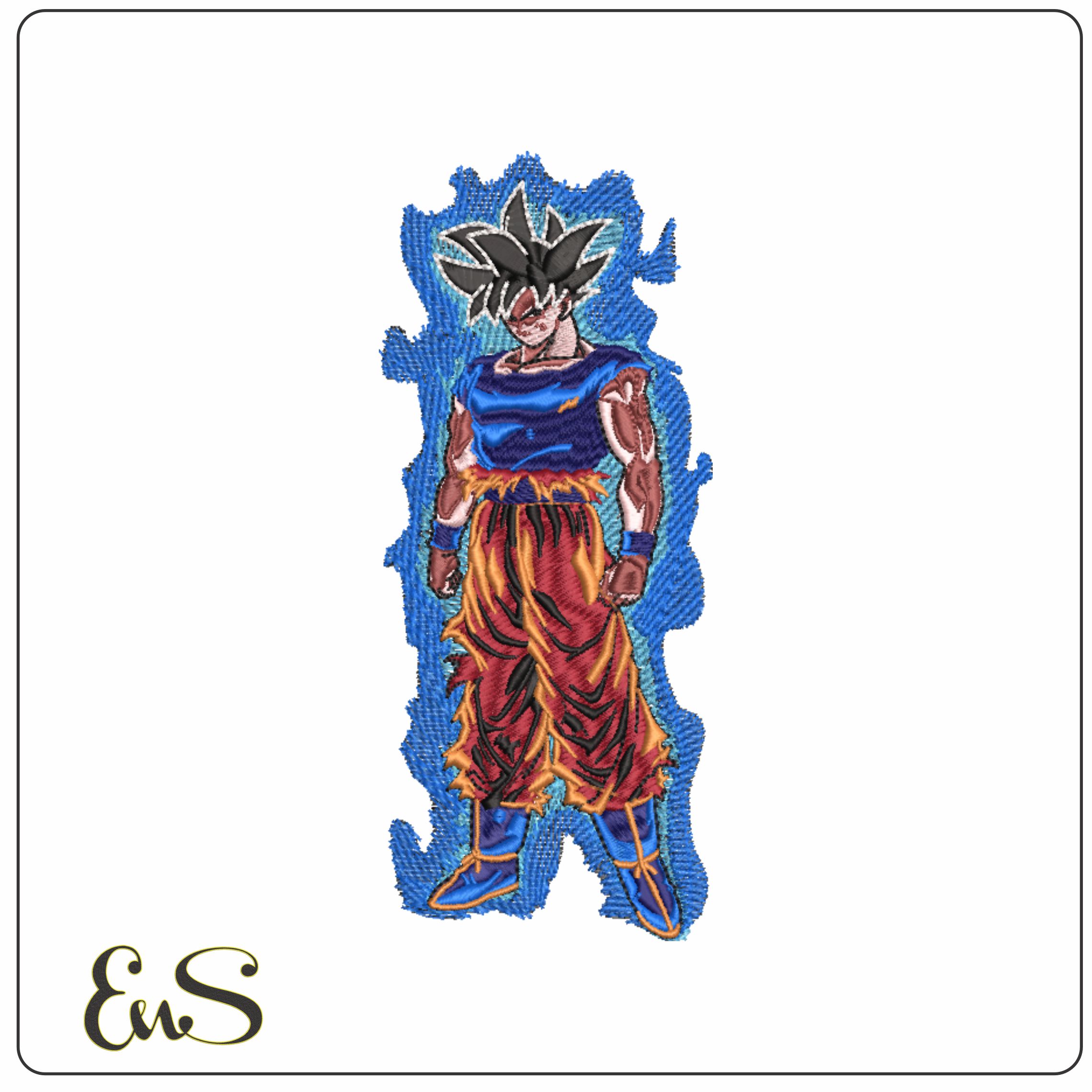 Goku Ultra Instinct - Dragon Ball - Anime-Elegant embroidery design file - instant download