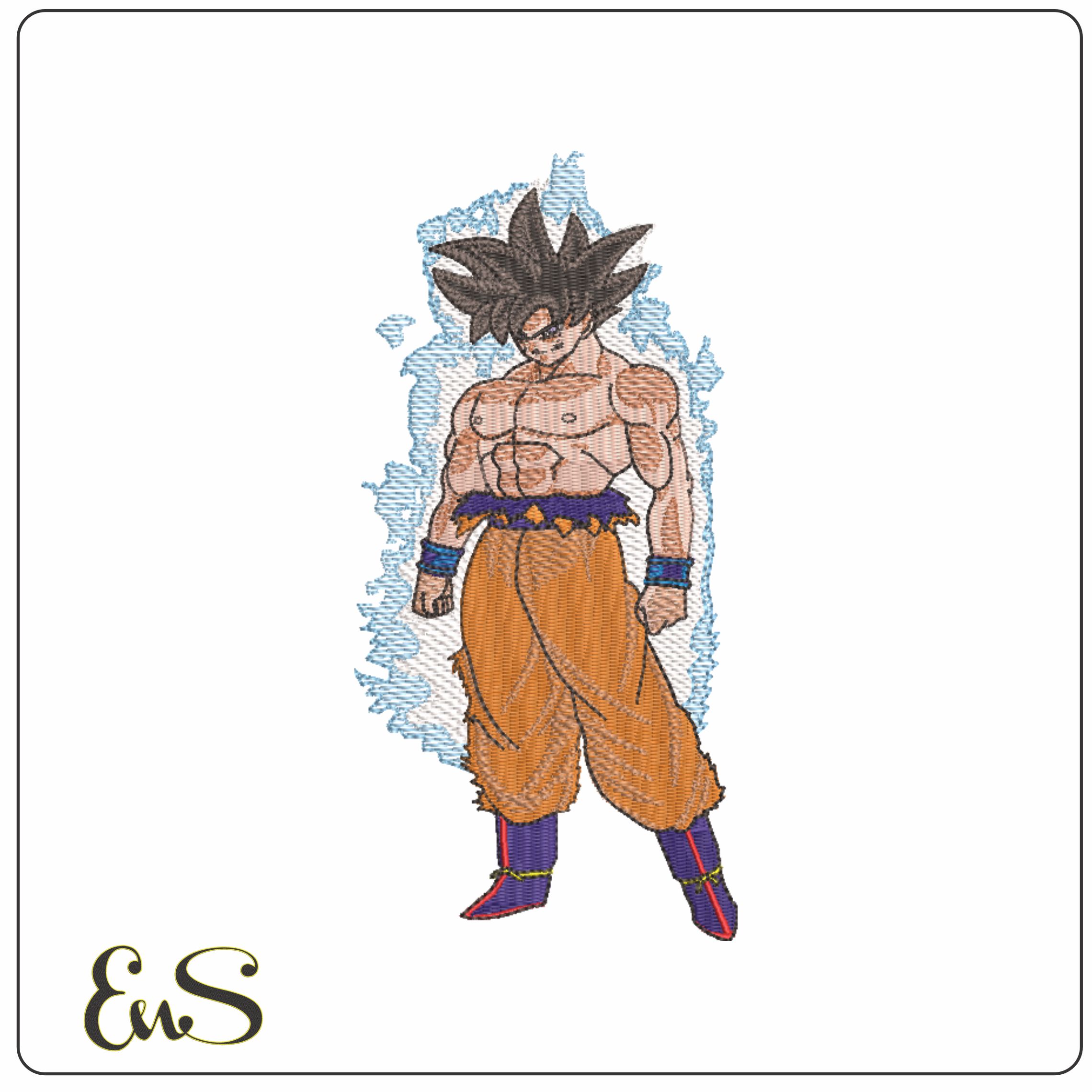 Goku Ultra Looking down - Dragon Ball - Anime-Elegant embroidery design file - instant download