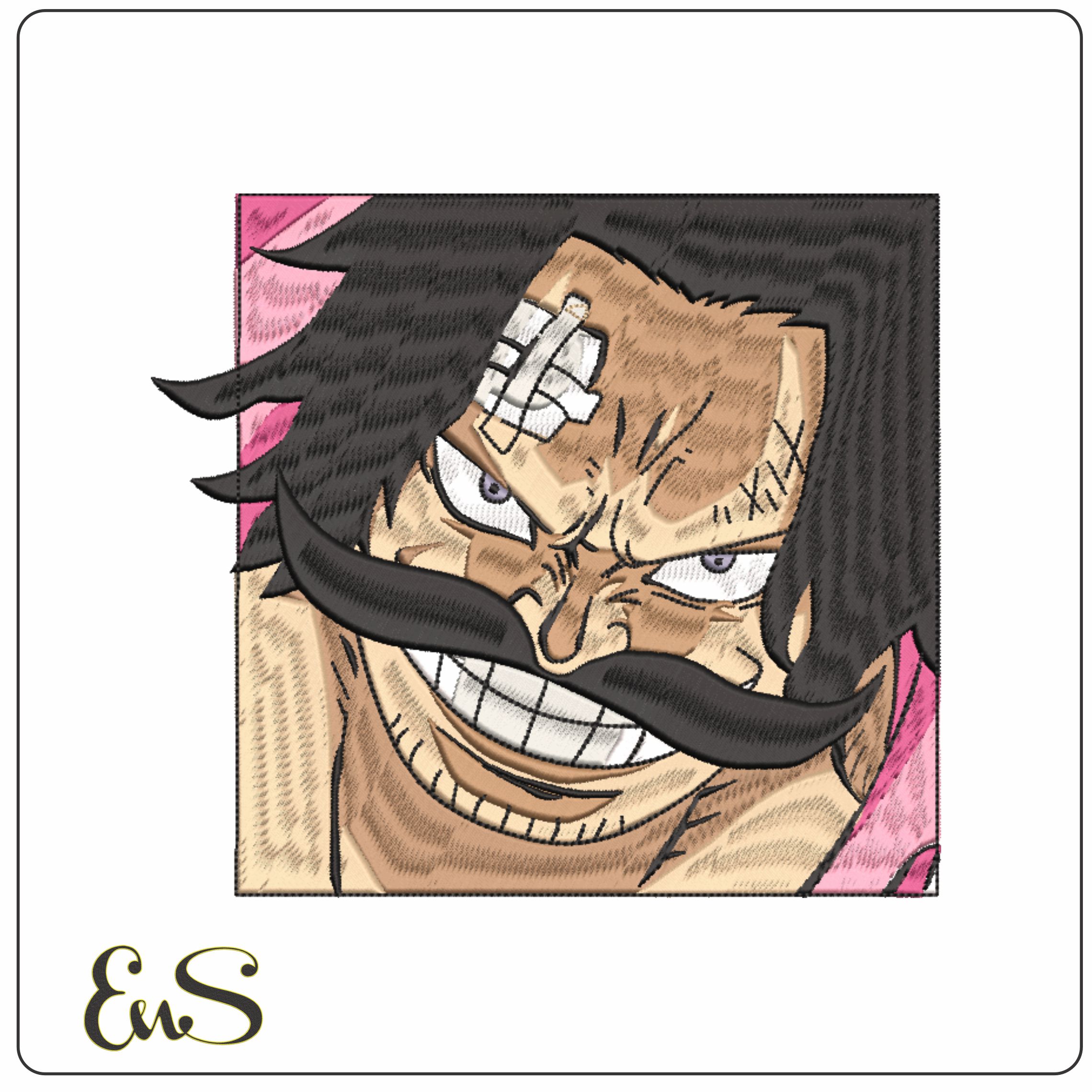 Gol D Roger - Gold Digger - One Piece - Anime-Elegant embroidery design file - instant download