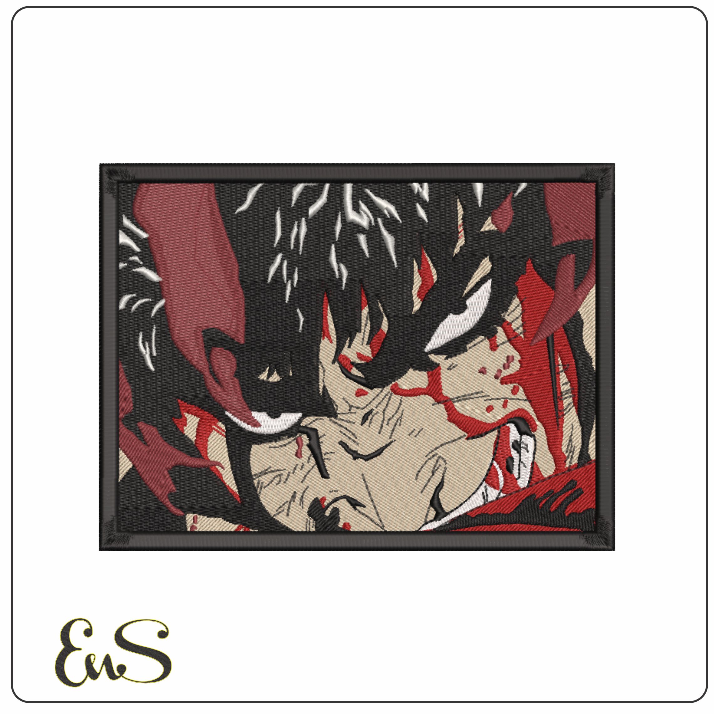 Guts Berserk Blood Bites - Anime-Elegant embroidery design file - instant download