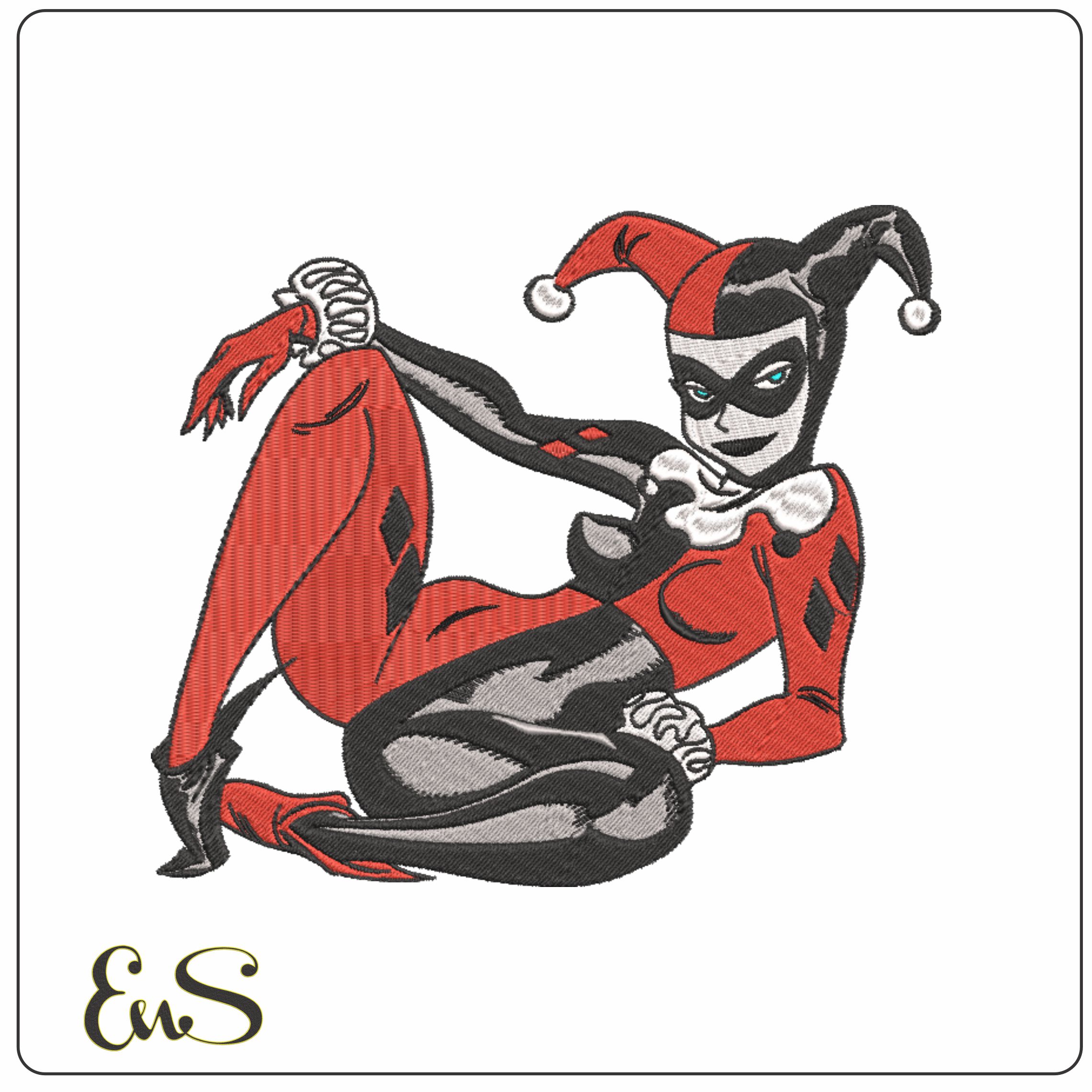 Harley Queen-Elegant embroidery design file - instant download