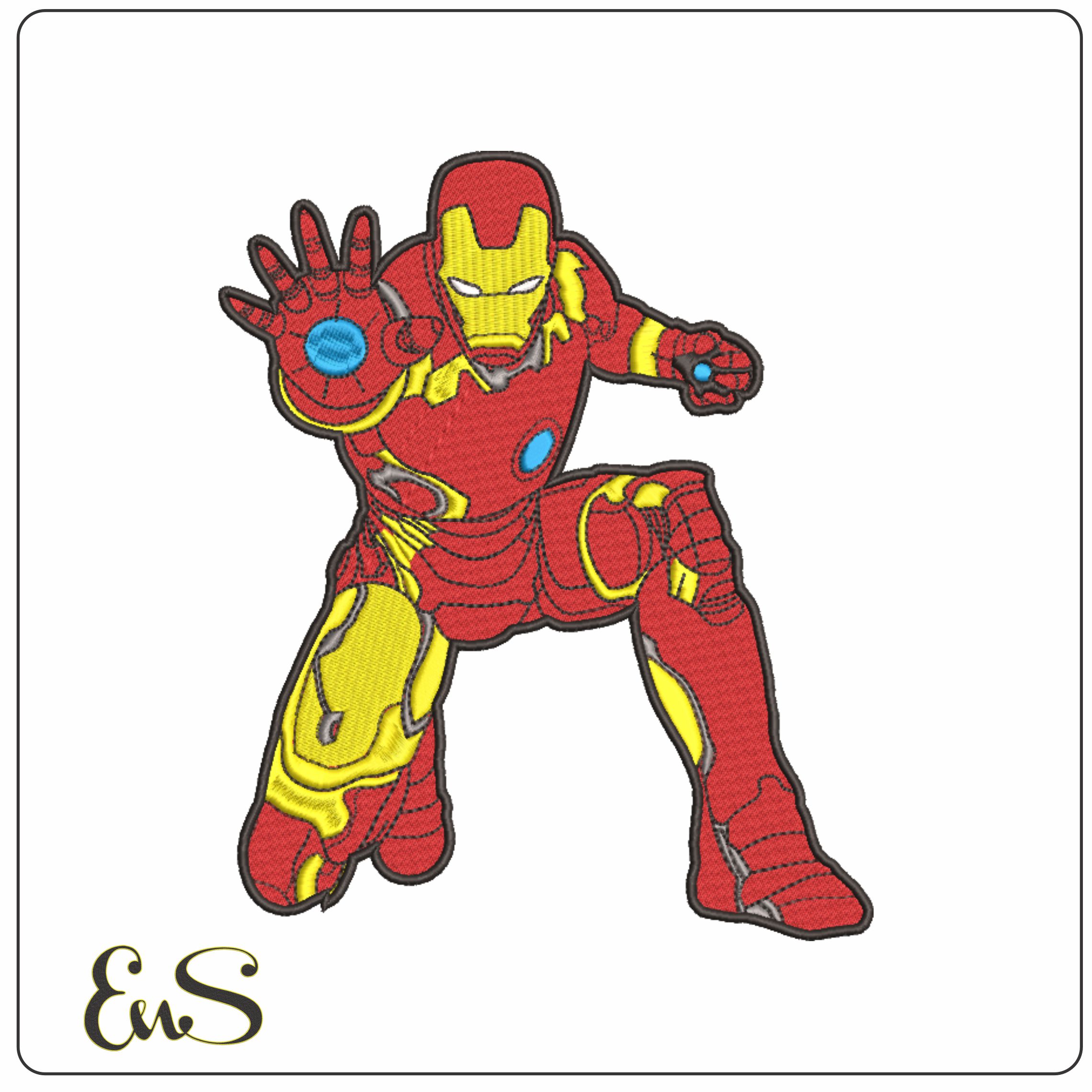 Iron Man 1 - Marvel Comics-Elegant embroidery design file - instant download