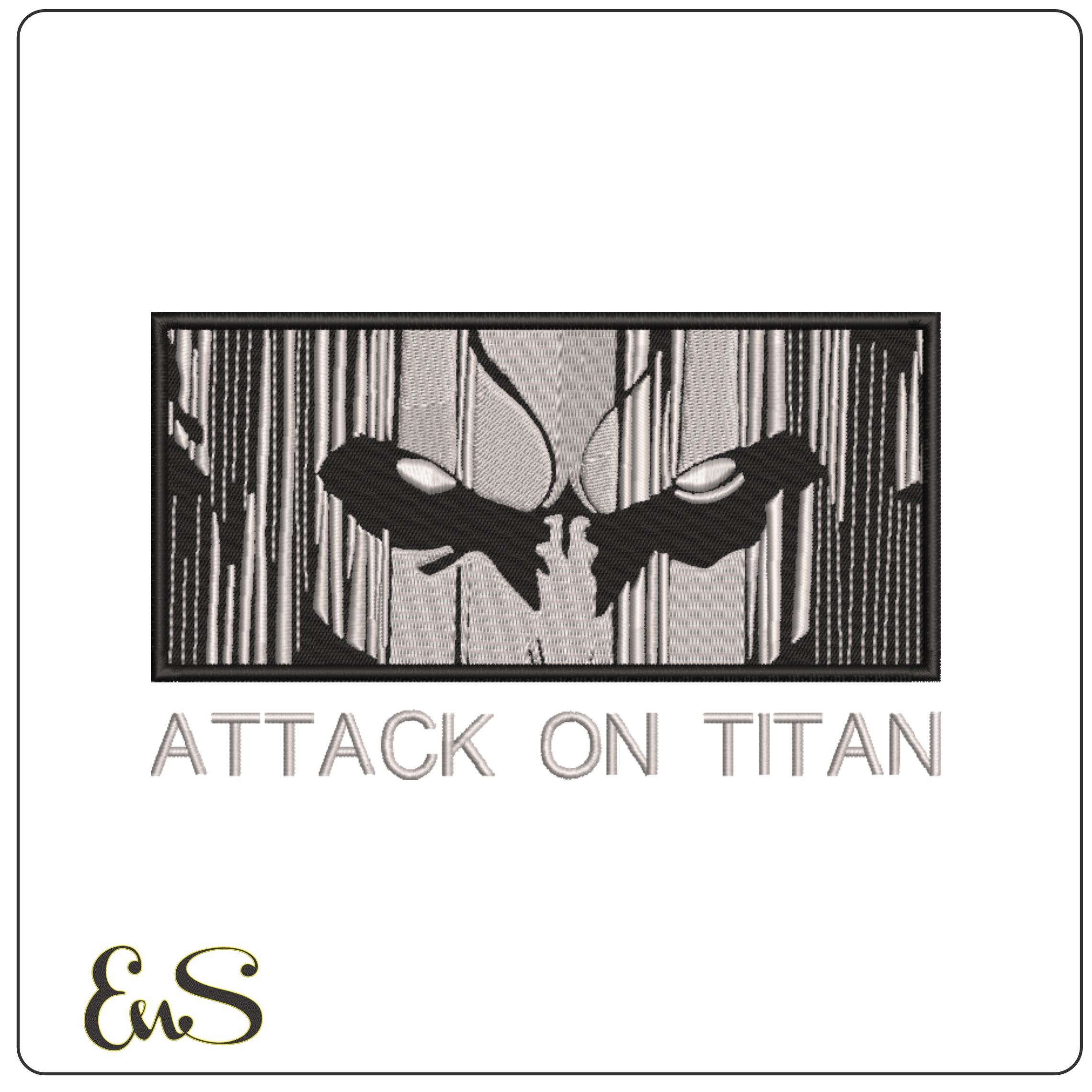Iconic Eye Silhouette - Attack on Titan - Anime-Elegant embroidery design file - instant download