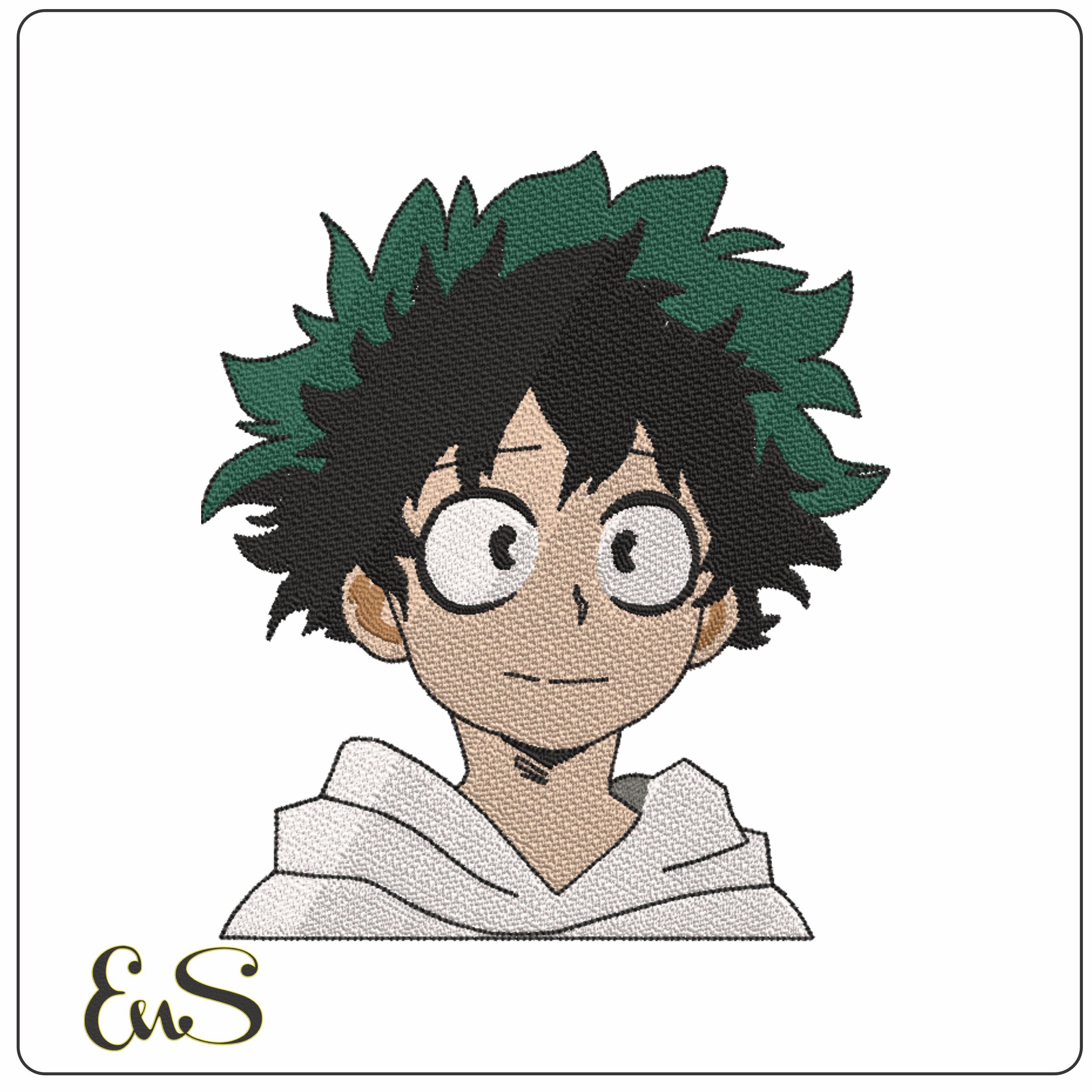 Izuku Midoriya Deku - Hero Academia - Anime-Elegant embroidery design file - instant download