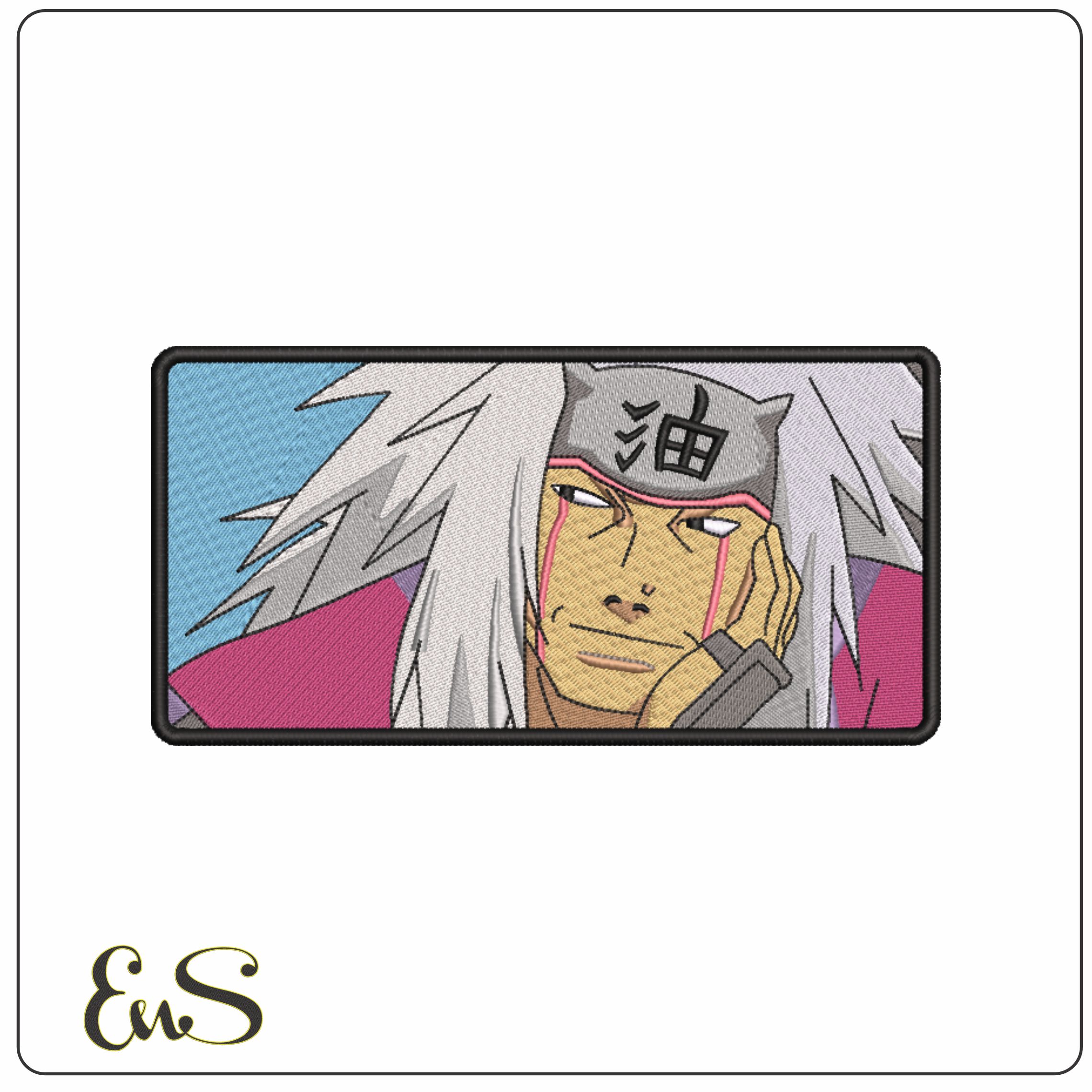 Jiraiya Mirada - Naruto - Anime-Elegant embroidery design file - instant download