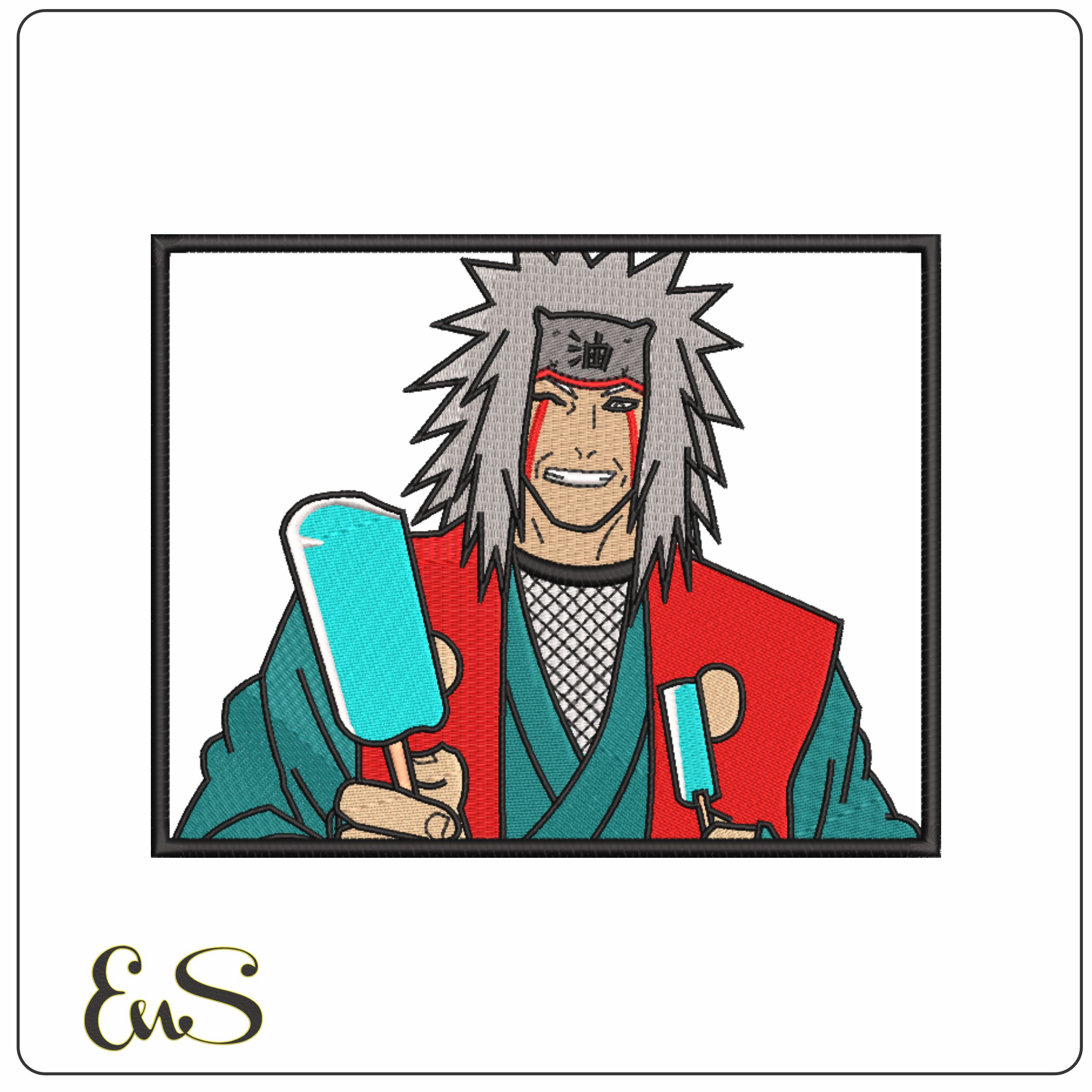 Jiraiya Paleta Helada - Naruto - Anime-Elegant embroidery design file - instant download