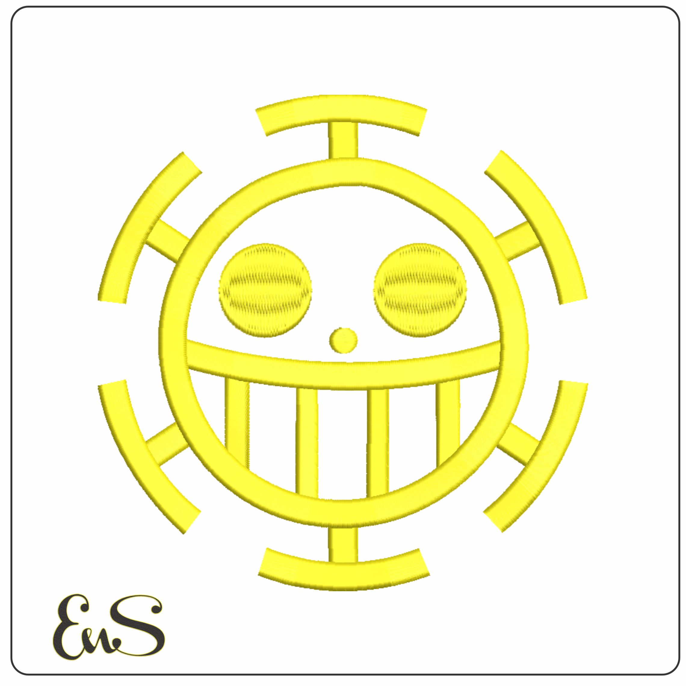Jolly Roger Logo - One Piece - Anime-Elegant embroidery design file - instant download