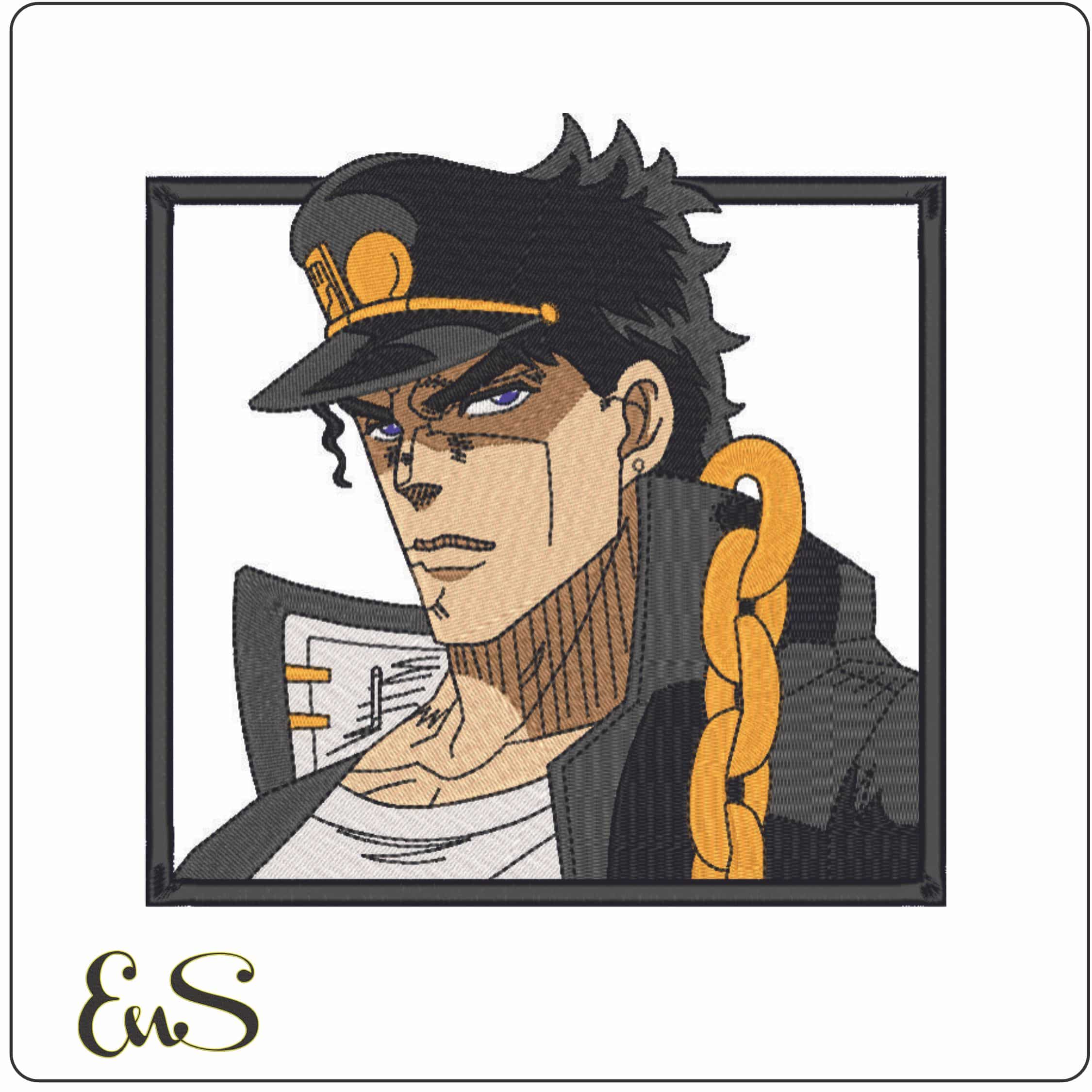Jotaro Kujo - Jojo Adventure - Anime-Elegant embroidery design file - instant download