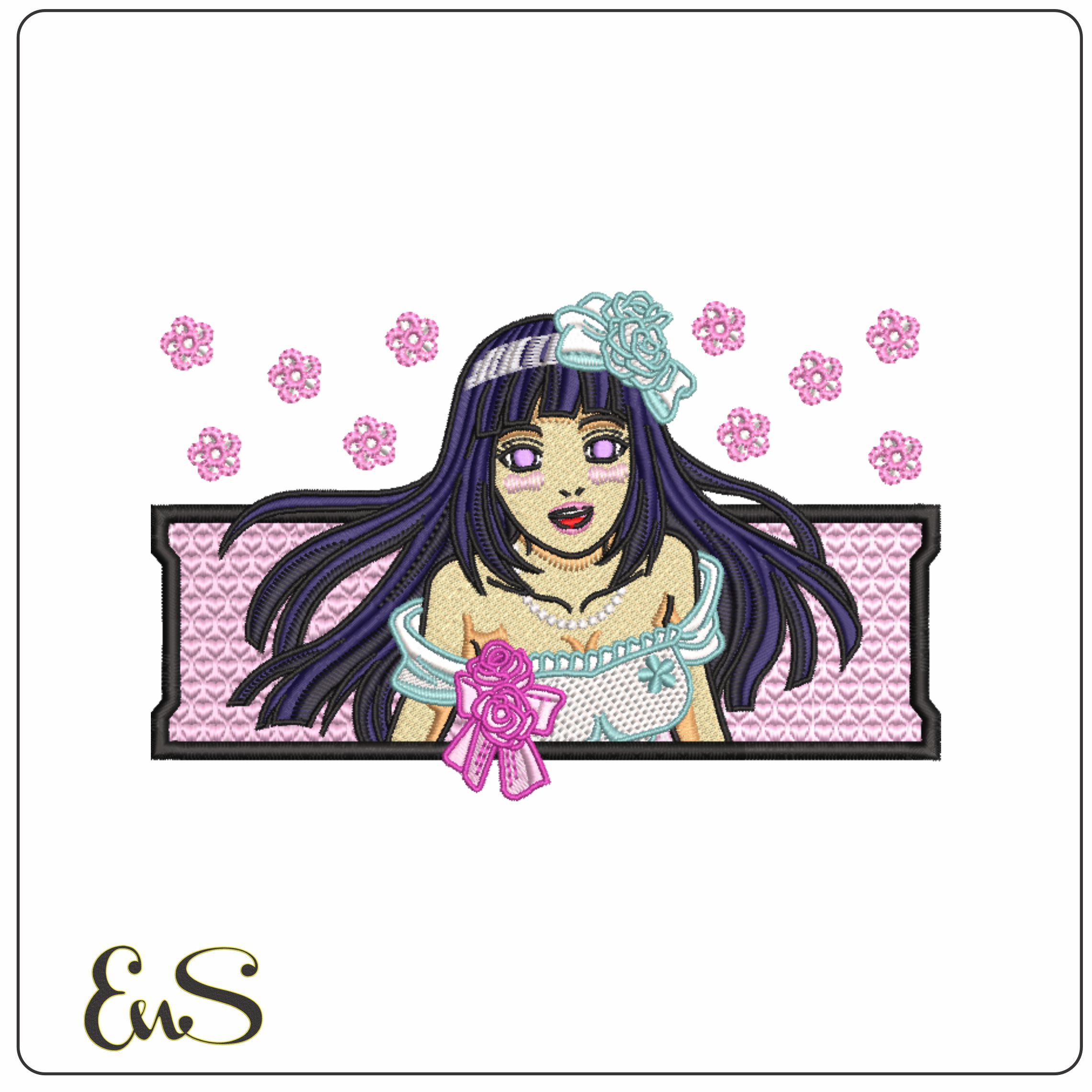 Kakashi Hateke - Hinata - Anime-Elegant embroidery design file - instant download