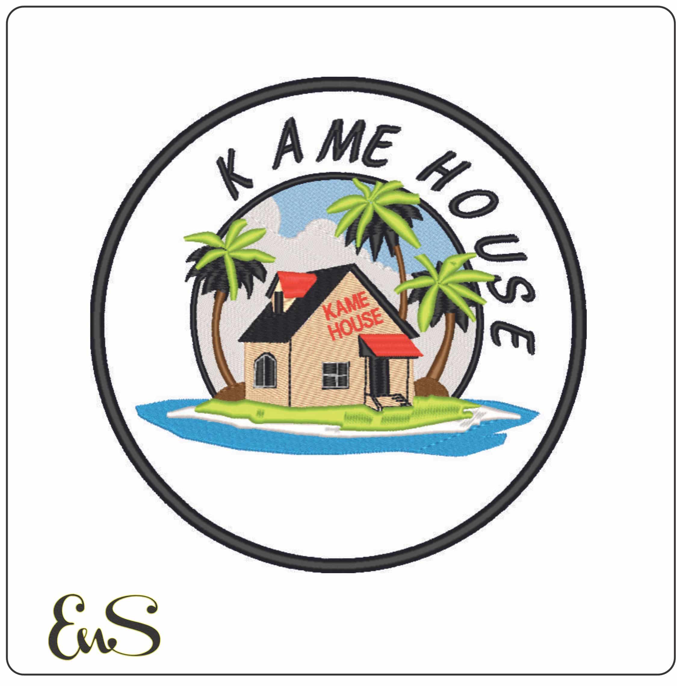 Kane house on a beach-Elegant embroidery design file - instant download